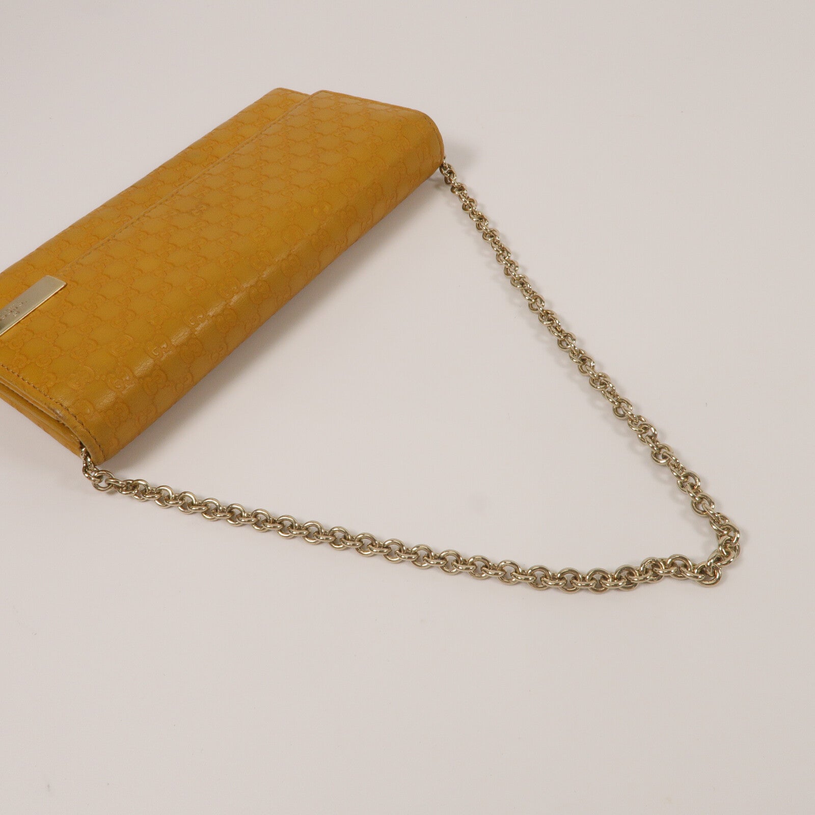 GUCCI 牛皮皮革Pouch Long wallet鏈帶肩背袋