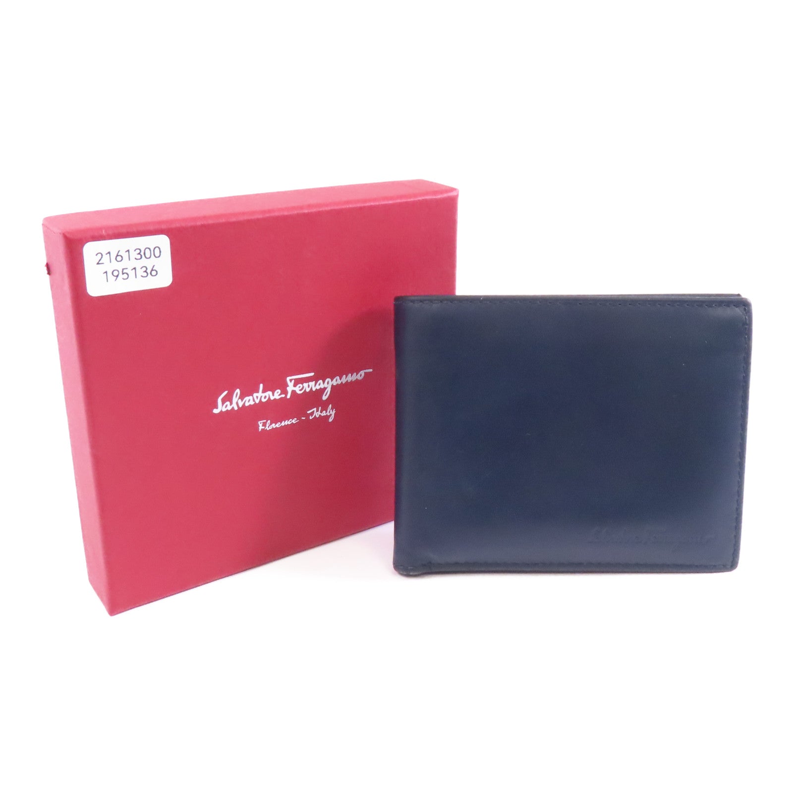 Salvatore Ferragamo 【激減優惠】牛皮皮革Wallet錢包藍色