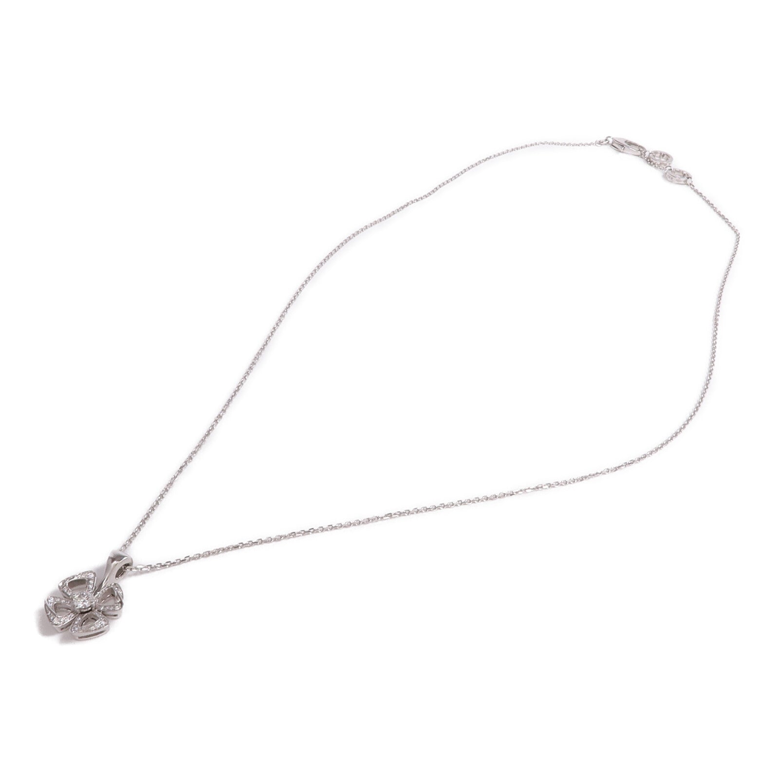 BVLGARI 18K白金Fiorever Diamond Necklace鑽石項鍊