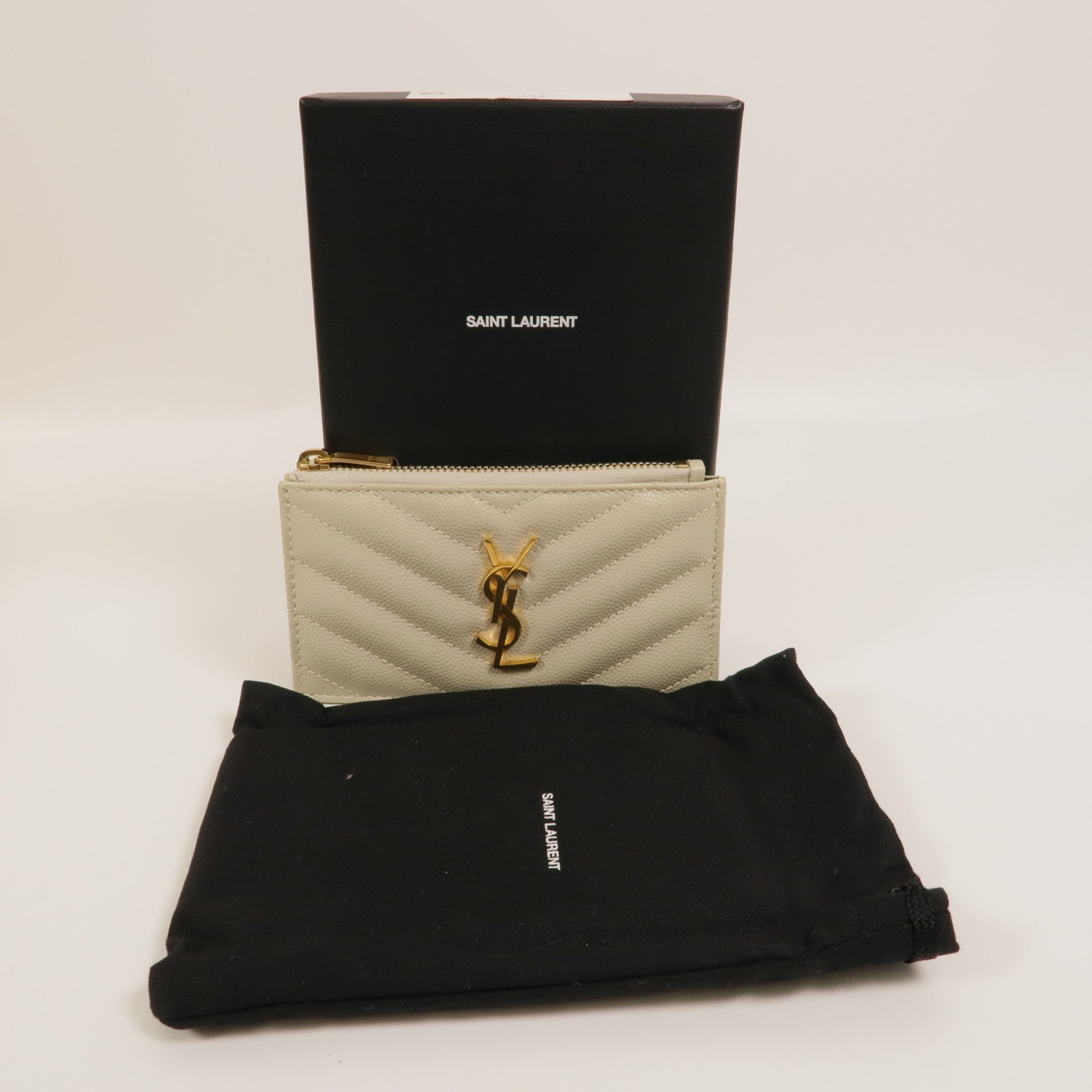 YVES SAINT LAURENT 牛皮皮革Card Case卡片套