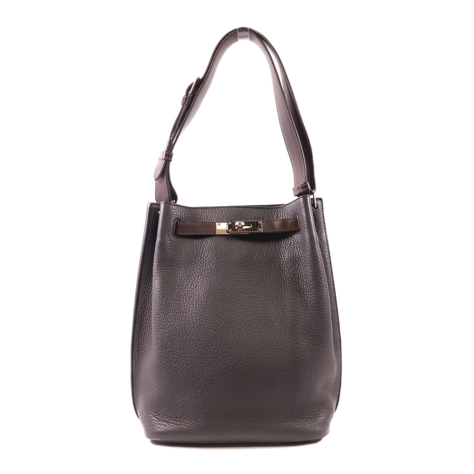 HERMES Togo皮革So Kelly 22銀扣肩背袋