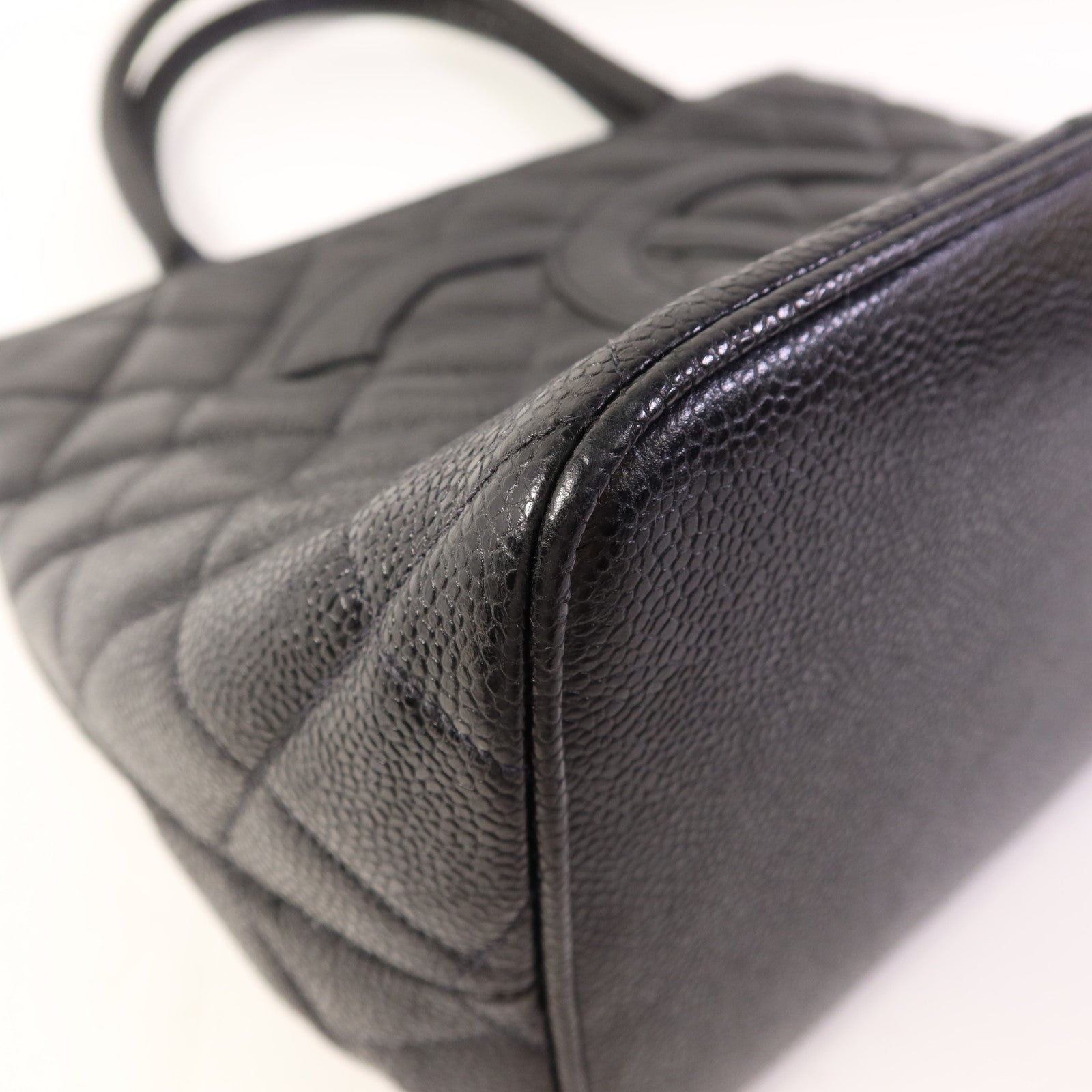 CHANEL 【激減優惠】牛皮皮革Vintage Tote Bag金扣手挽袋