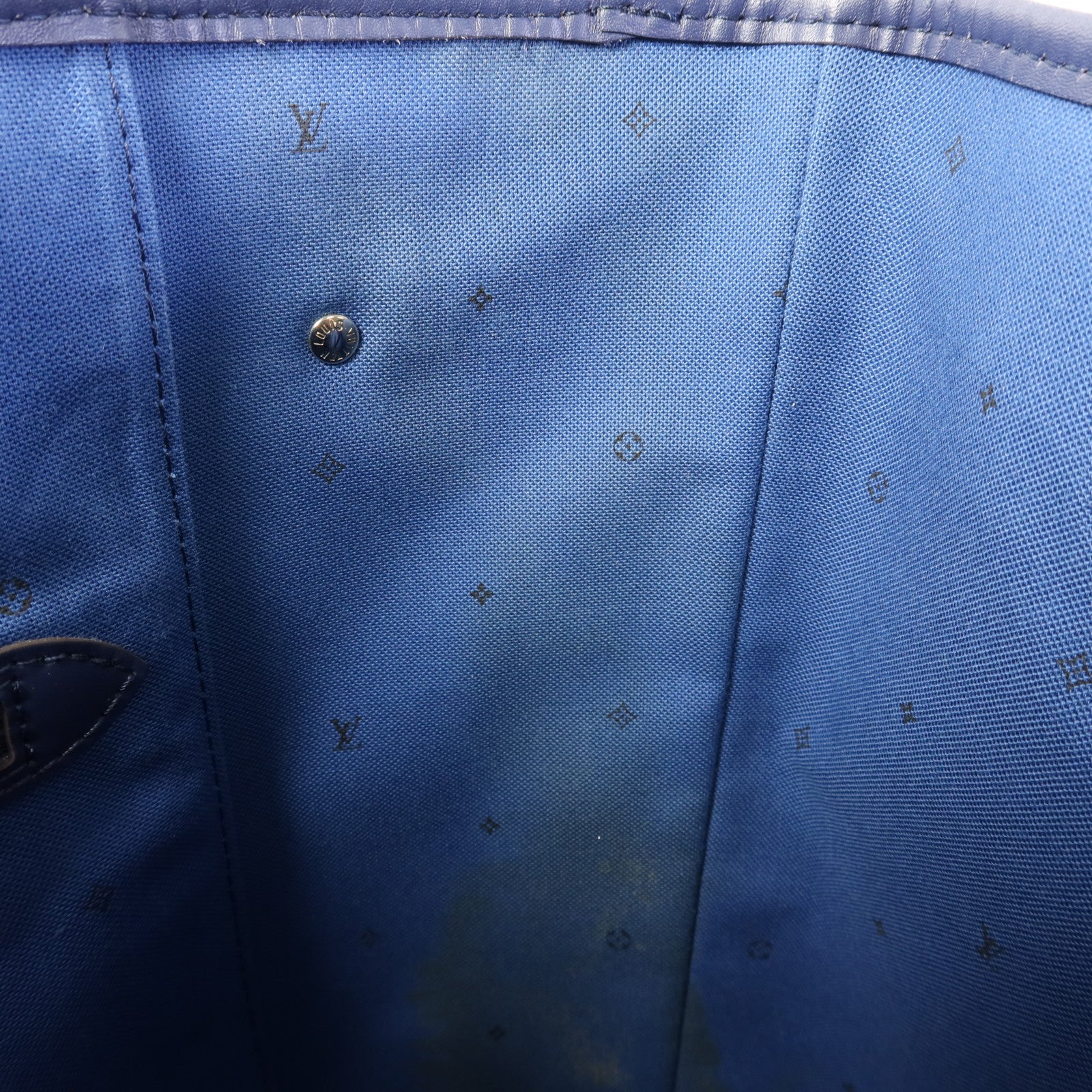 LOUIS VUITTON Monogram Escale Neverfull MM銀扣手挽袋