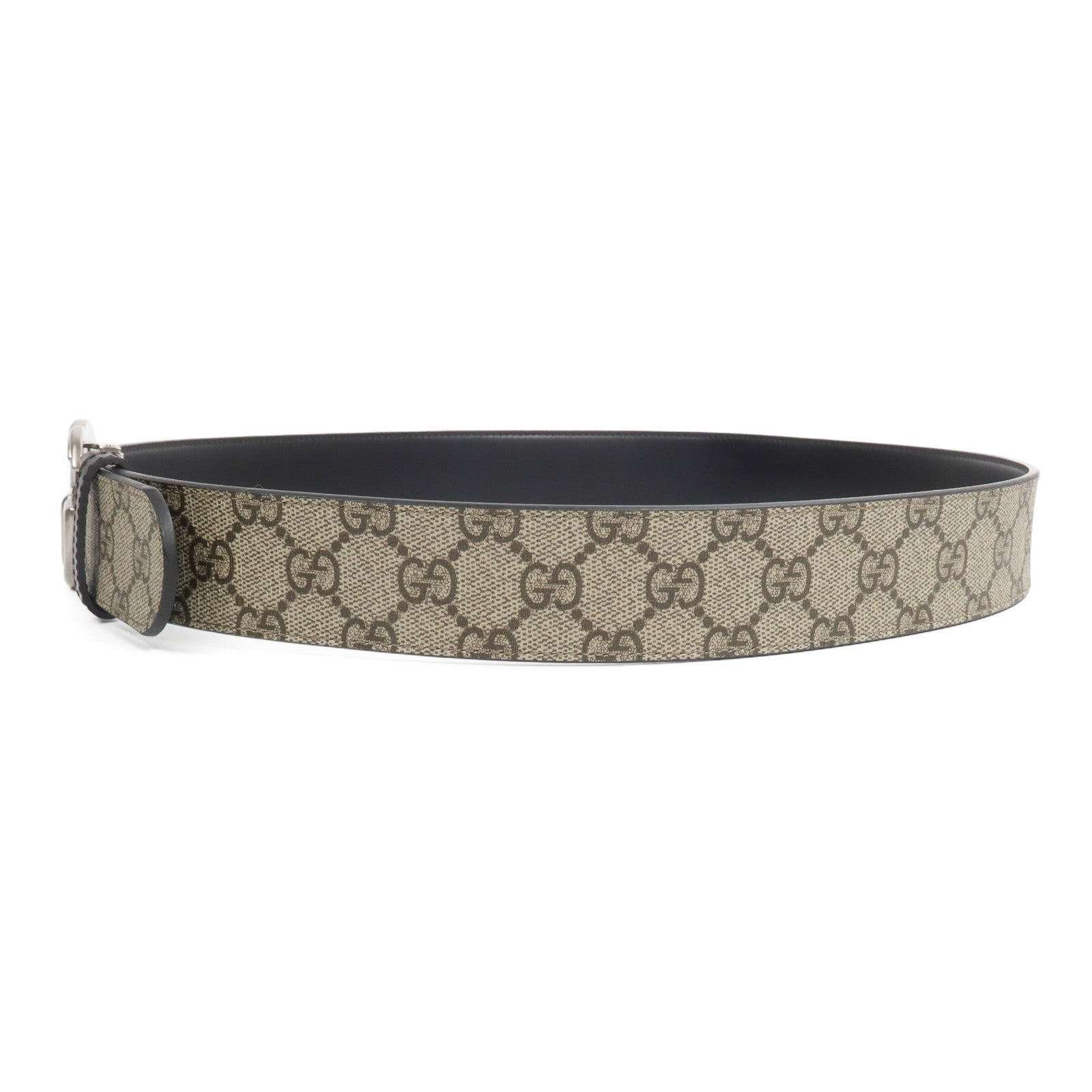 GUCCI 塗層帆布/牛皮皮革Reversible G Buckle Belt 90cm皮帶