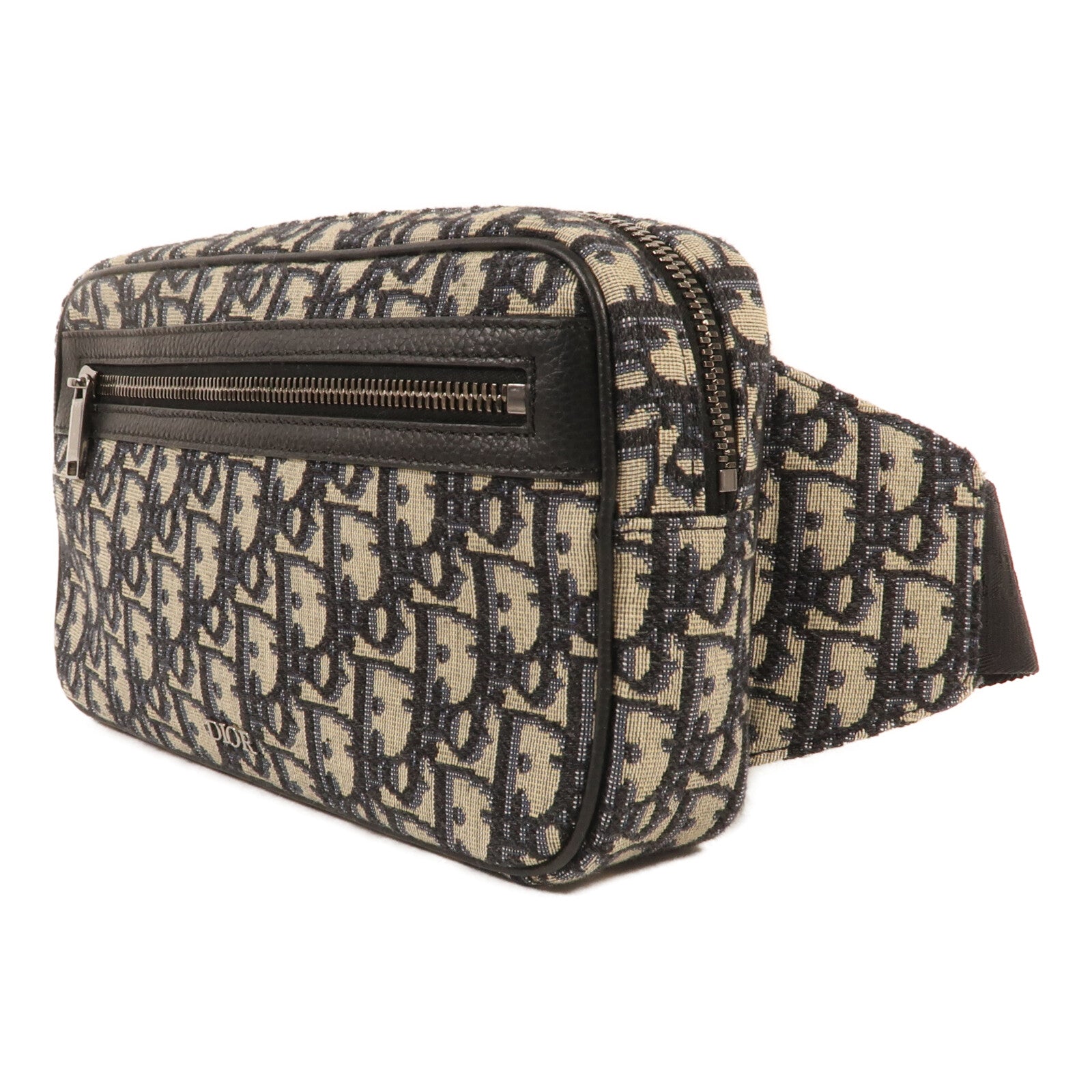 Dior 帆布Belt Bag銀扣腰包