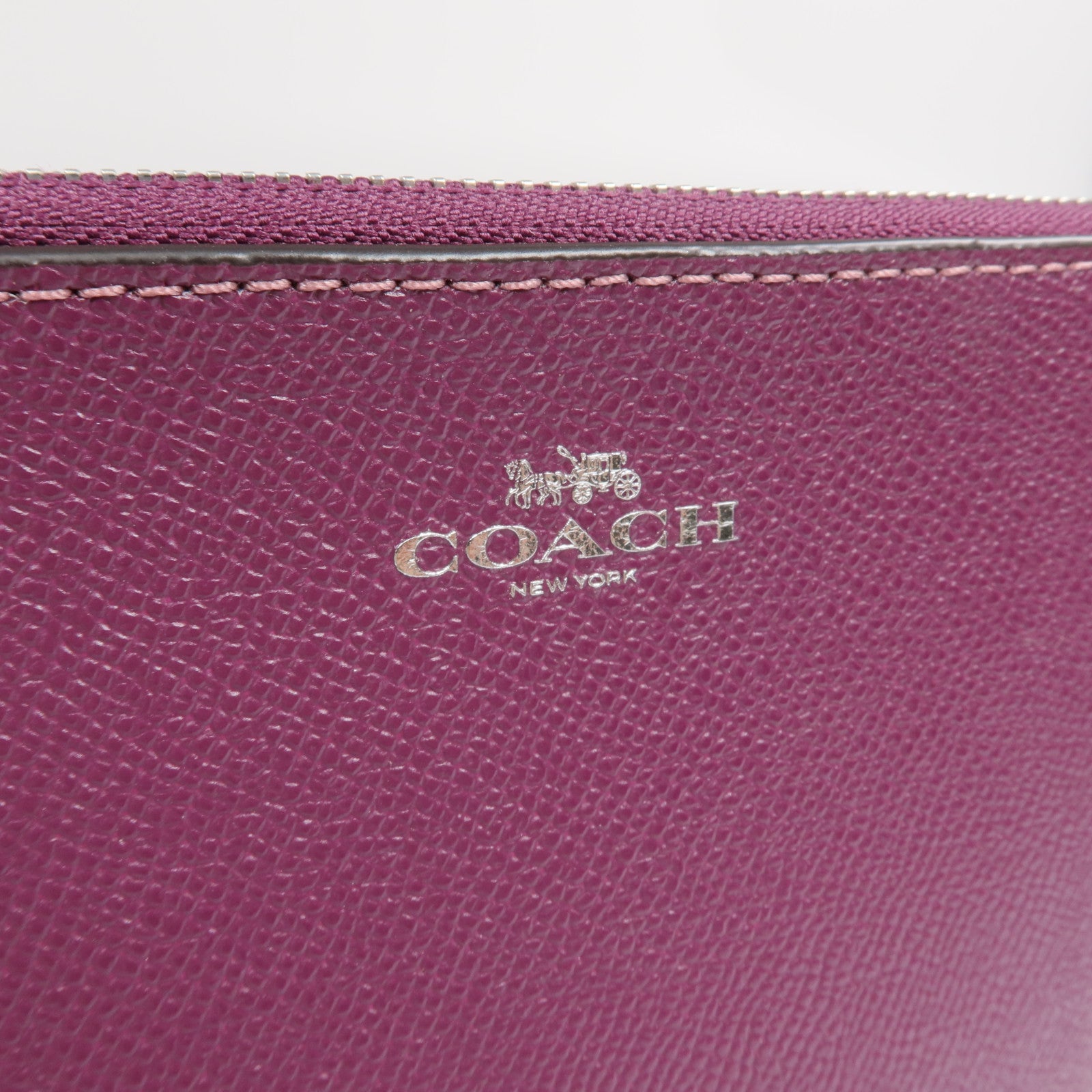 COACH 牛皮皮革Wallet銀扣長錢包