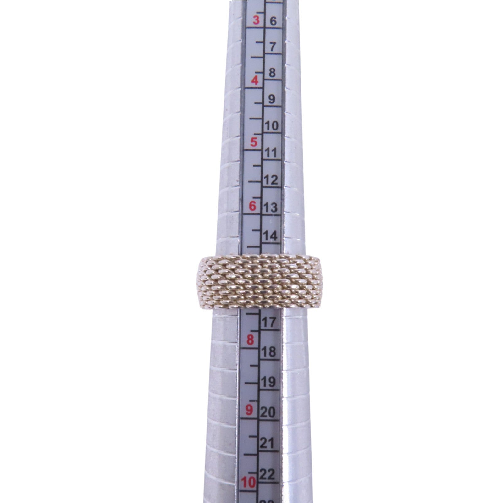 TIFFANY＆CO 925純銀Somerset Mesh Ring戒指US#7