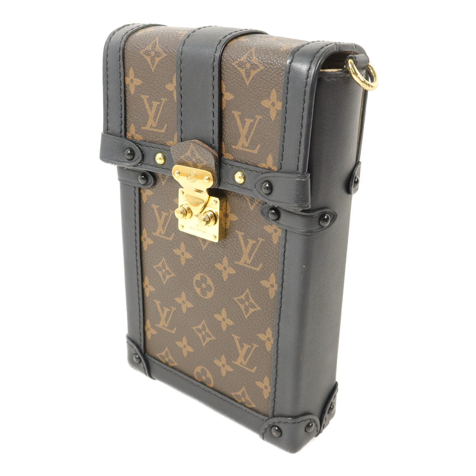 LOUIS VUITTON Monogram Vertical Trunk鏈帶肩背袋