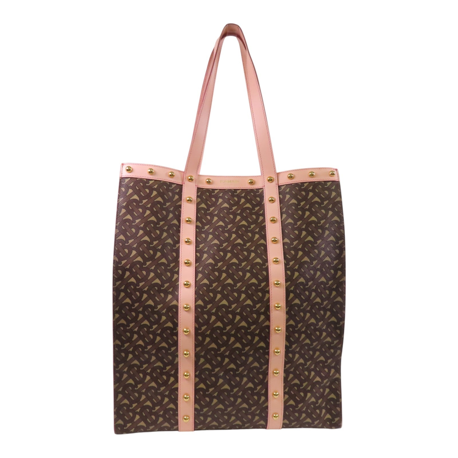 BURBERRY 塗層帆布Tote Bag金扣肩背袋