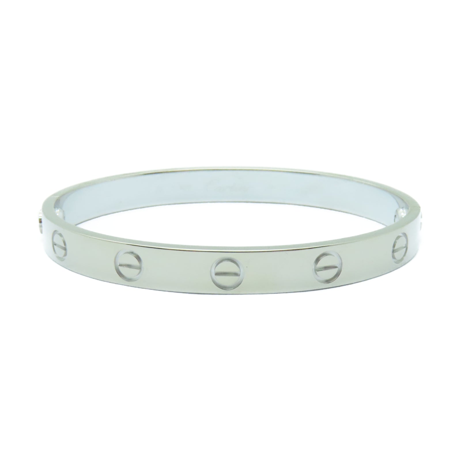 CARTIER 【激減優惠】18K白金Love Bracelet手鐲Cartier#16