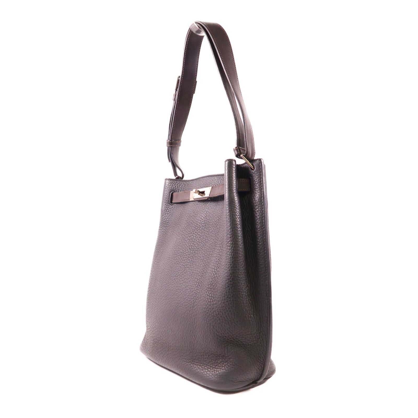 HERMES Togo皮革So Kelly 22銀扣肩背袋