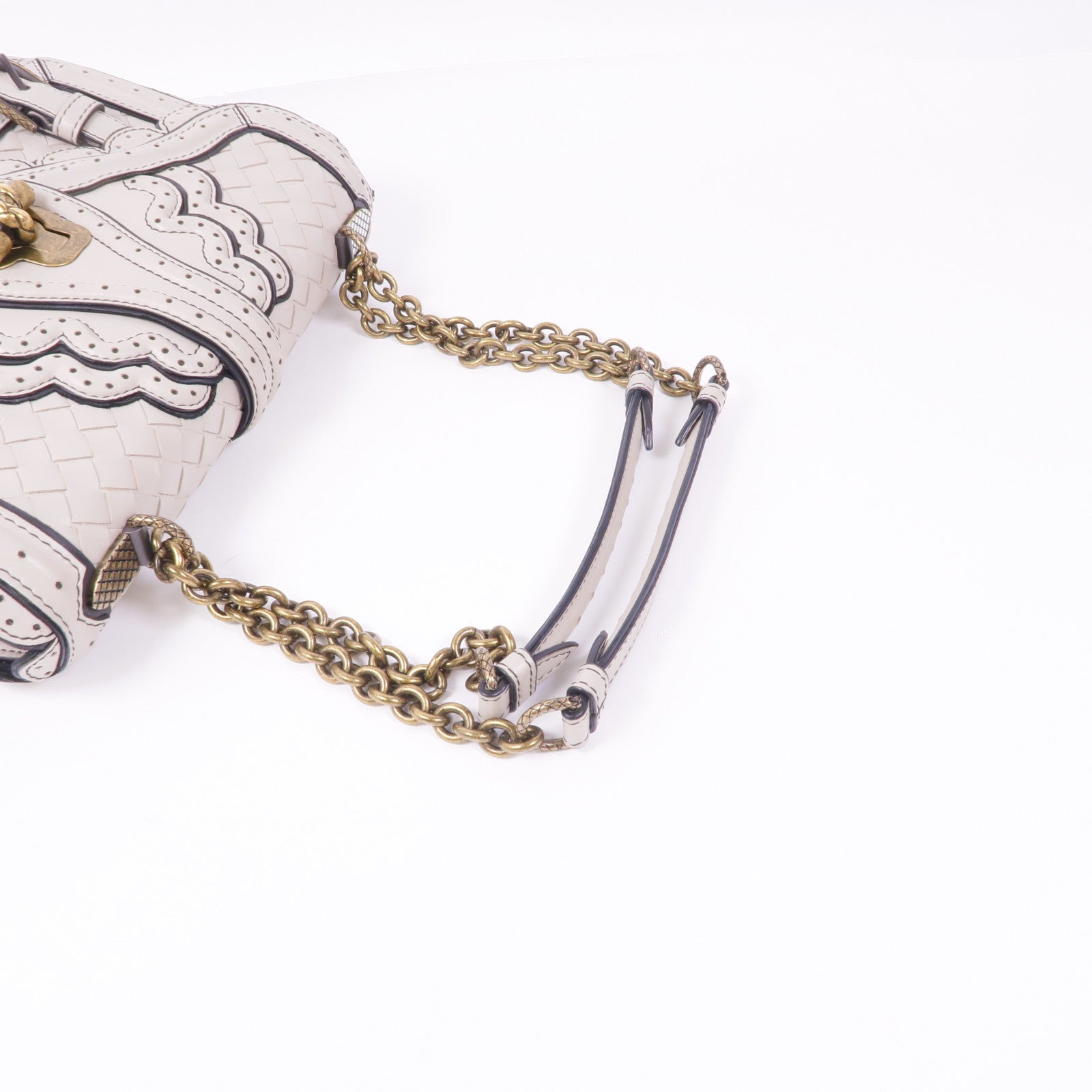 BOTTEGA VENETA 牛皮皮革Chain Shoulder Bag金扣鏈帶肩背袋