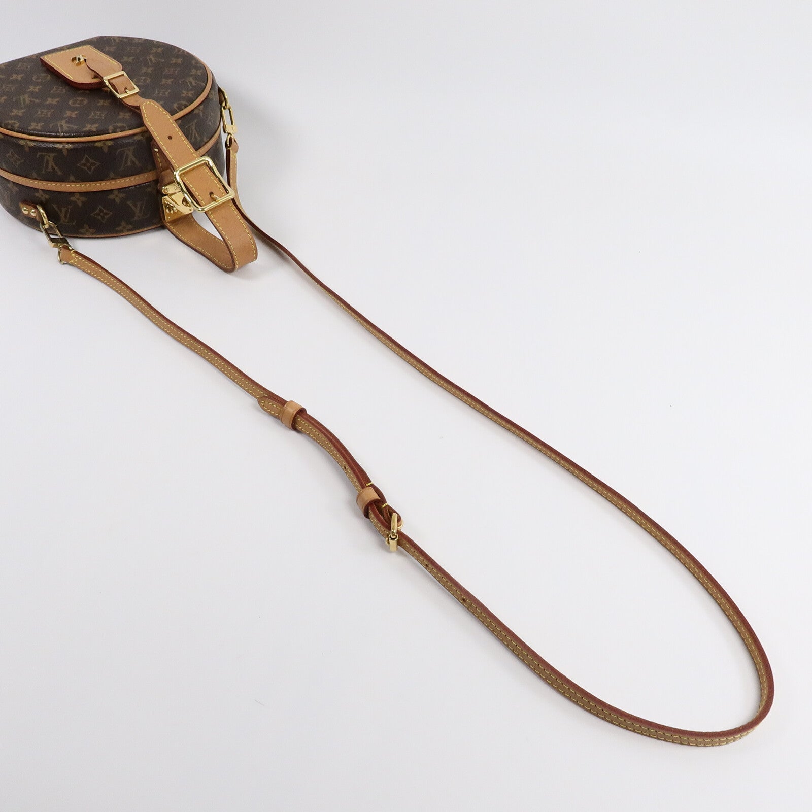 LOUIS VUITTON Monogram Petite Boite Chapeau金扣手挽肩背兩用袋