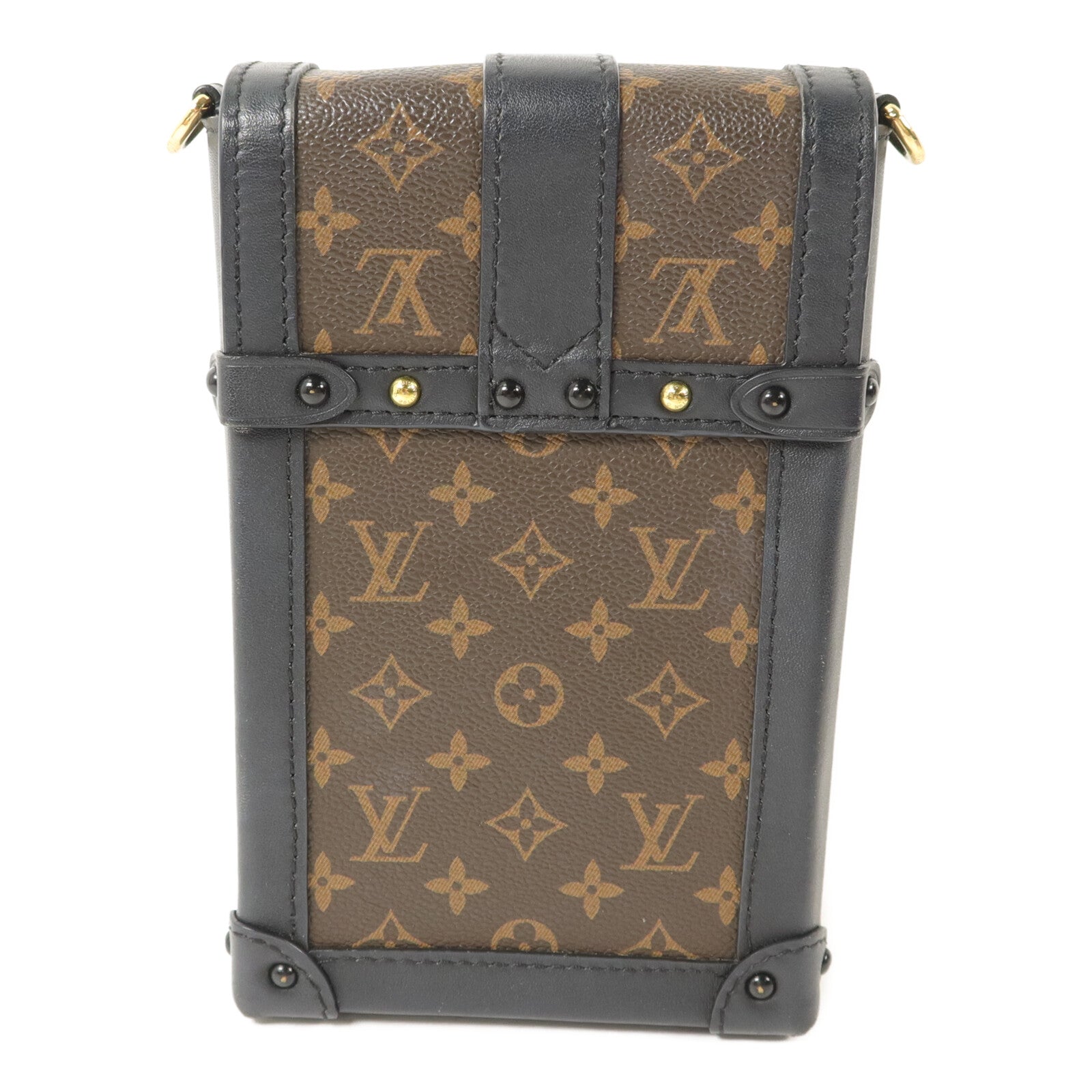 LOUIS VUITTON Monogram Vertical Trunk鏈帶肩背袋