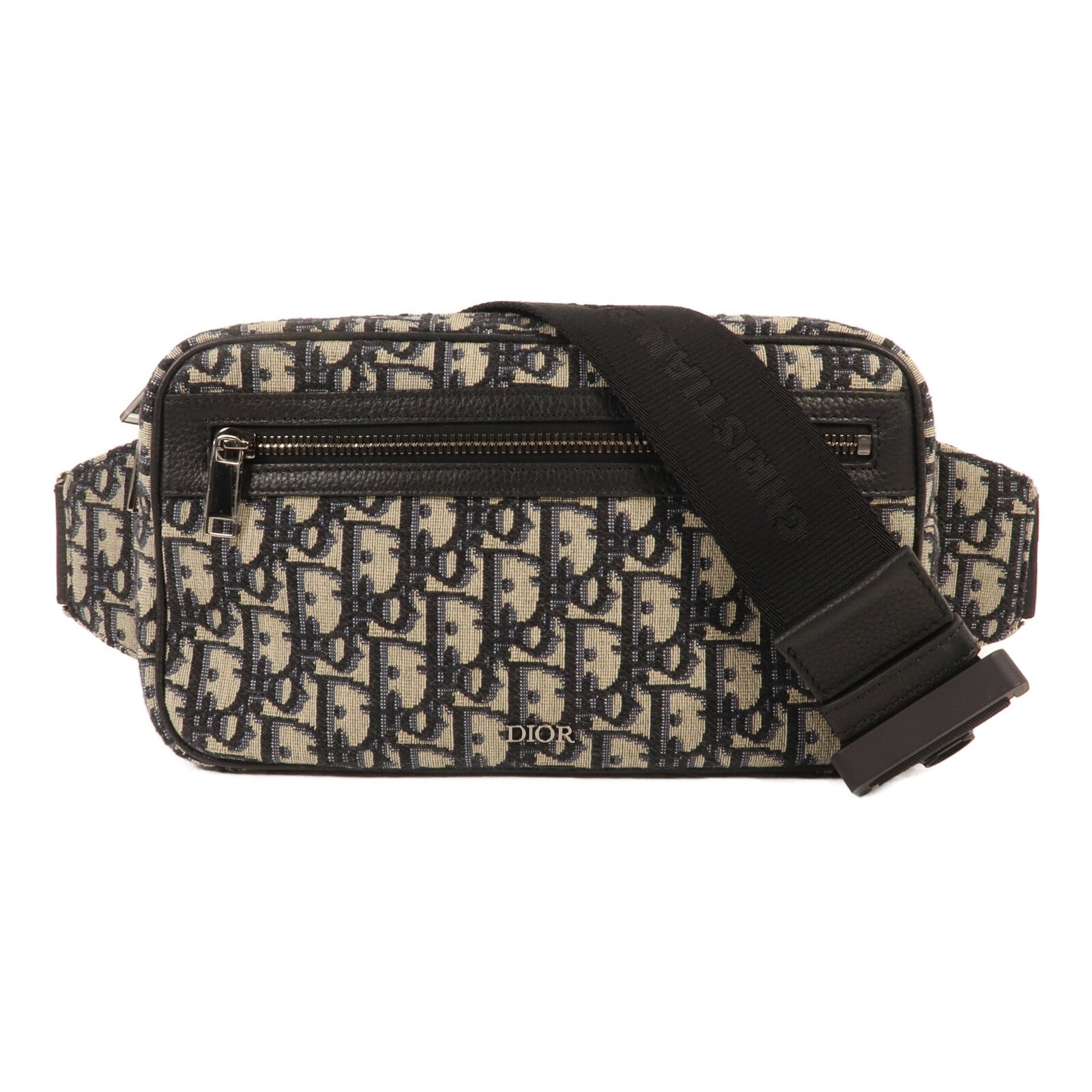 Dior 帆布Belt Bag銀扣腰包