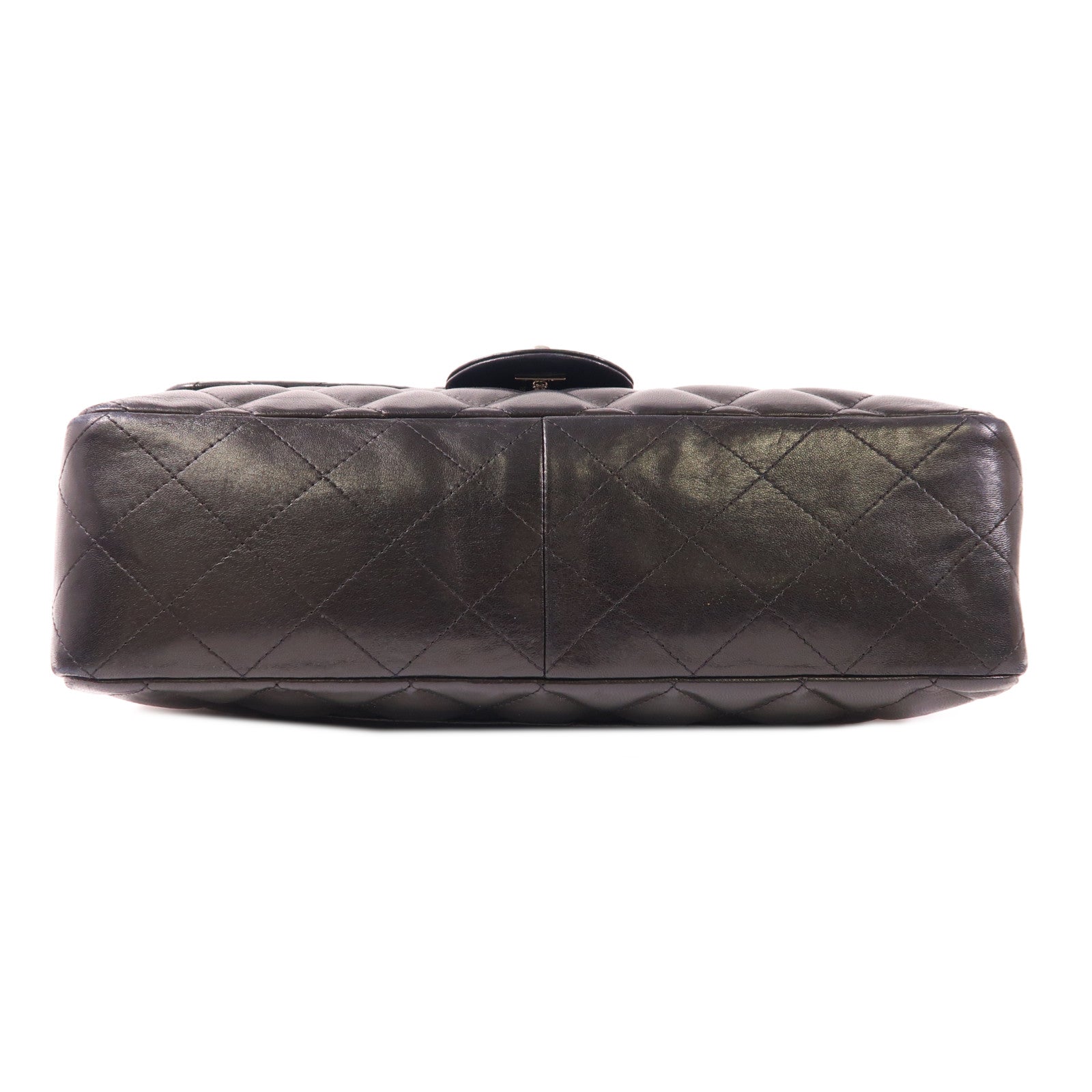 CHANEL 牛皮皮革Large Classic銀扣鏈帶肩背袋