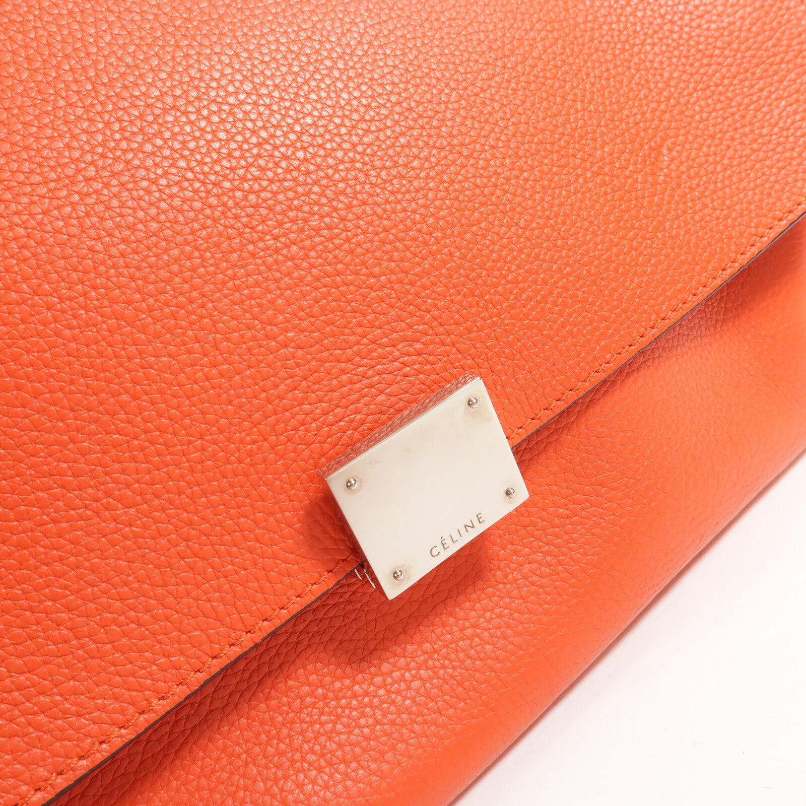 CELINE 牛皮皮革Trapeze Medium手挽袋