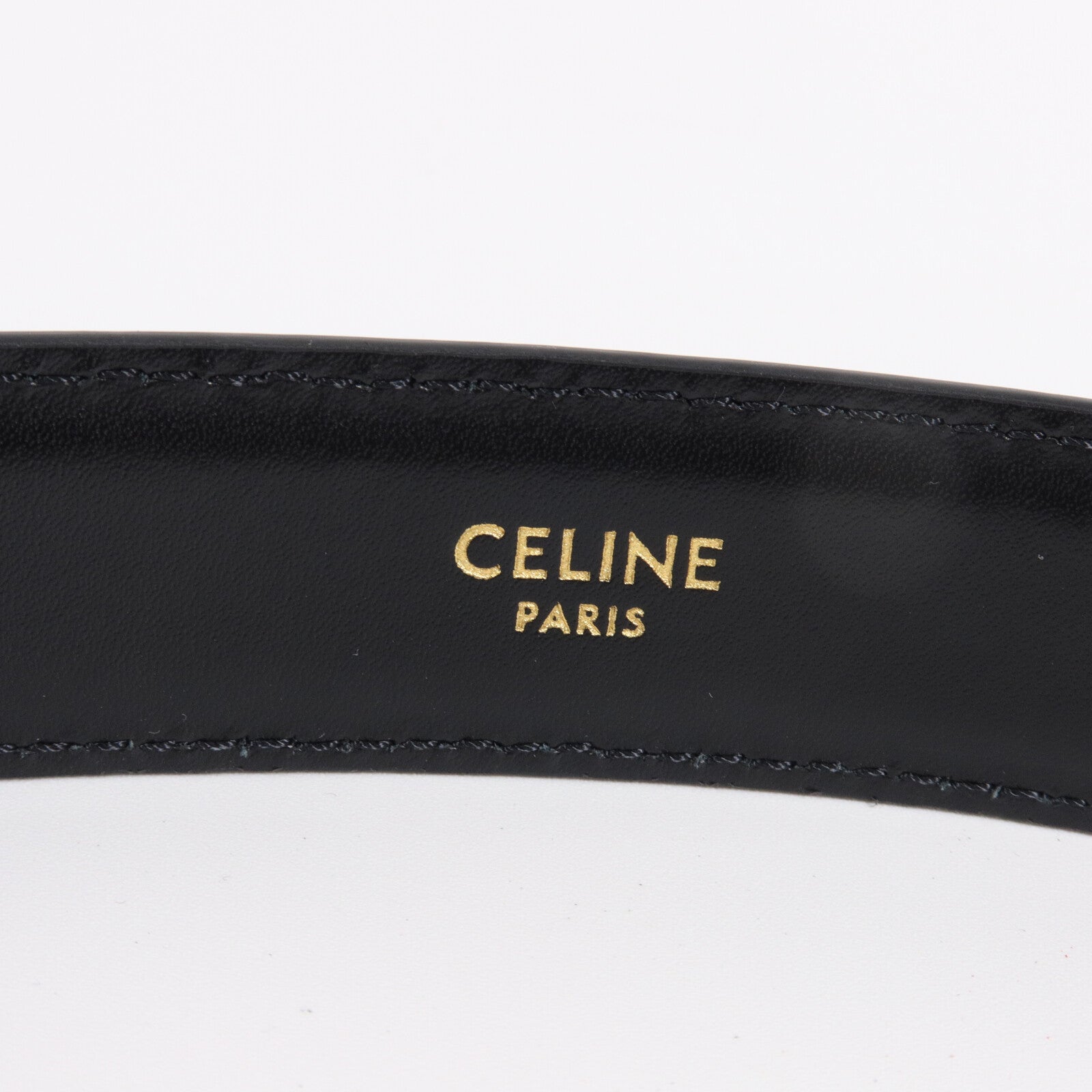 CELINE 牛皮皮革Triomphe Belt皮帶
