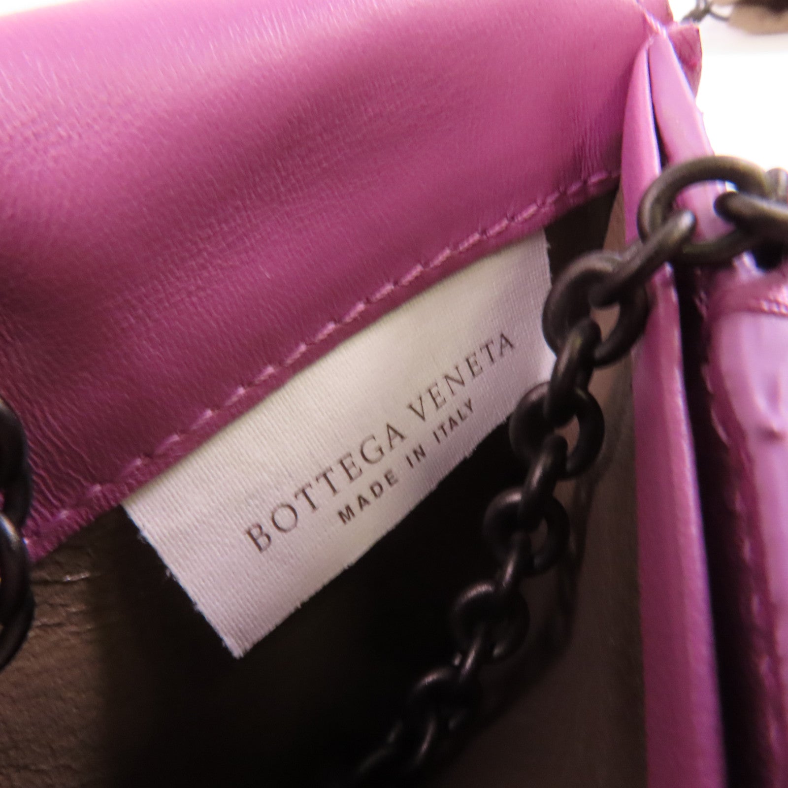 BOTTEGA VENETA 織紋皮革Chain Shoulder鏈帶肩背袋