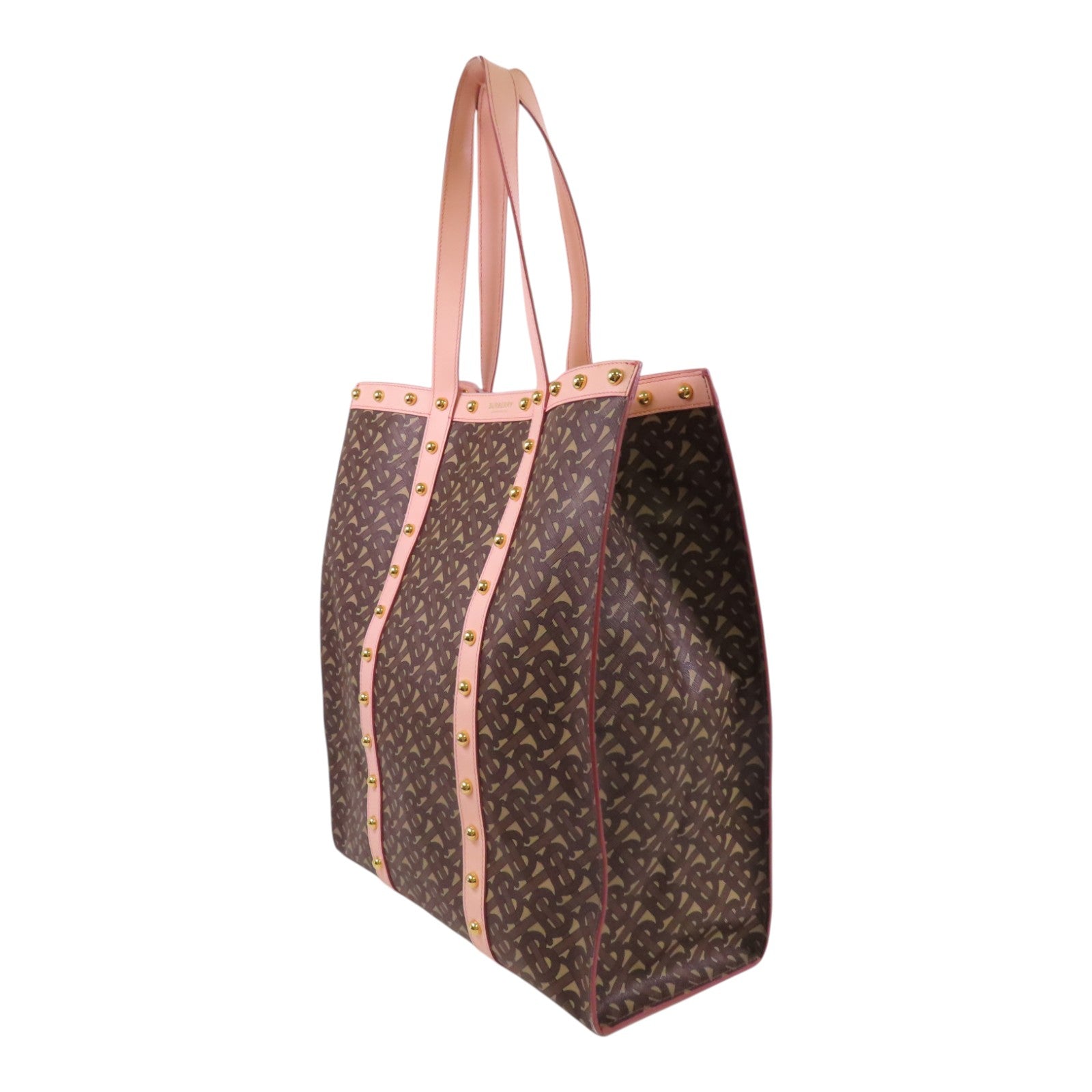 BURBERRY 塗層帆布Tote Bag金扣肩背袋