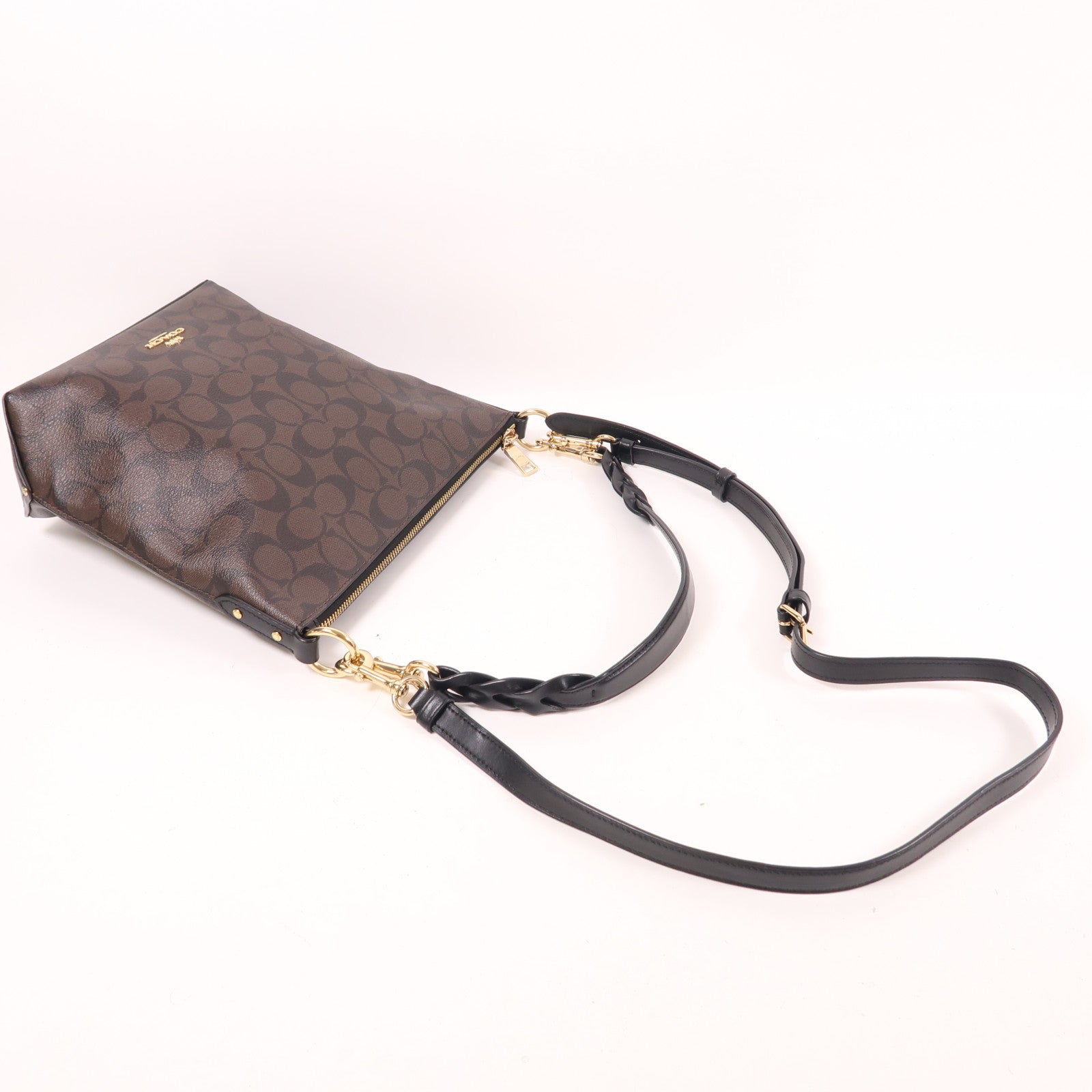COACH 牛皮皮革Mini Abby Duffle金扣肩背袋