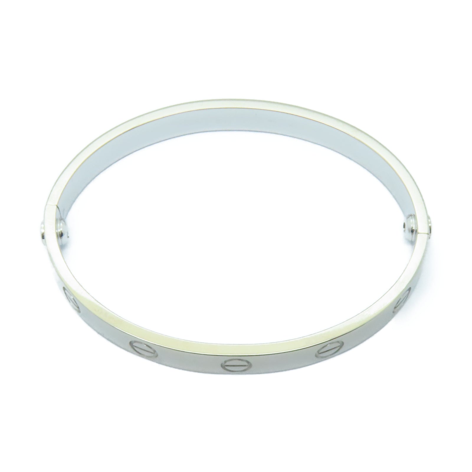 CARTIER 【激減優惠】18K白金Love Bracelet手鐲Cartier#16