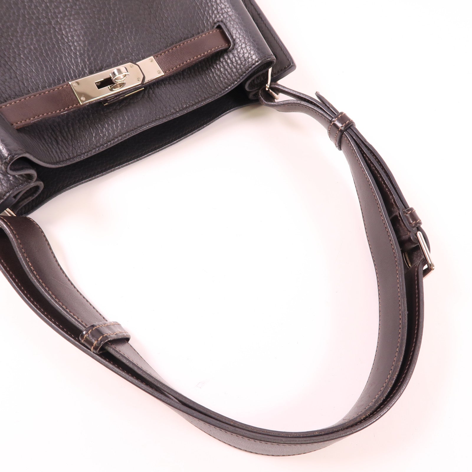 HERMES Togo皮革So Kelly 22銀扣肩背袋