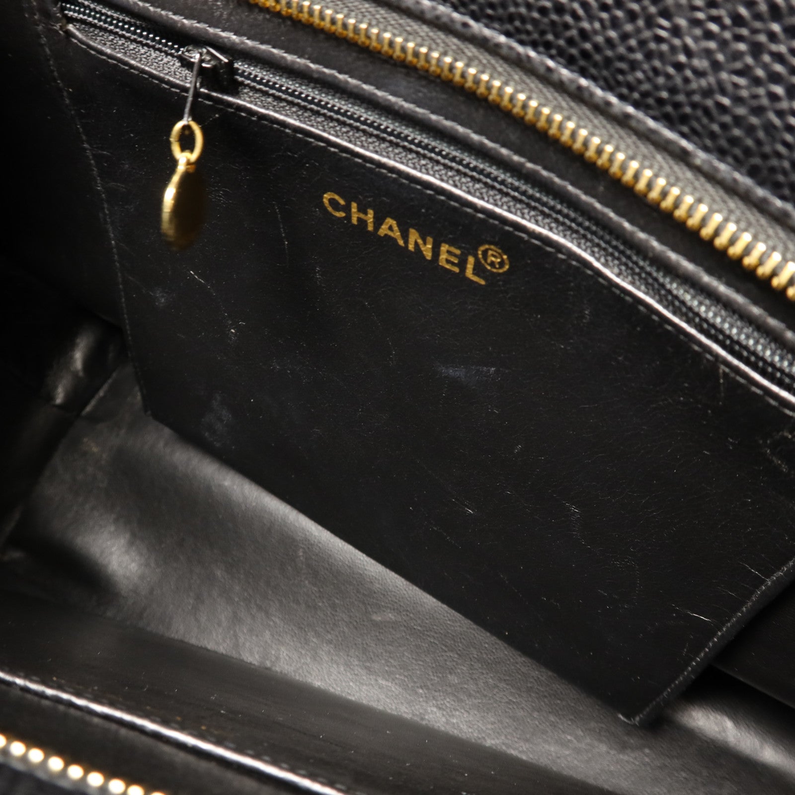 CHANEL 牛皮皮革Vintage Tote Bag金扣手挽袋