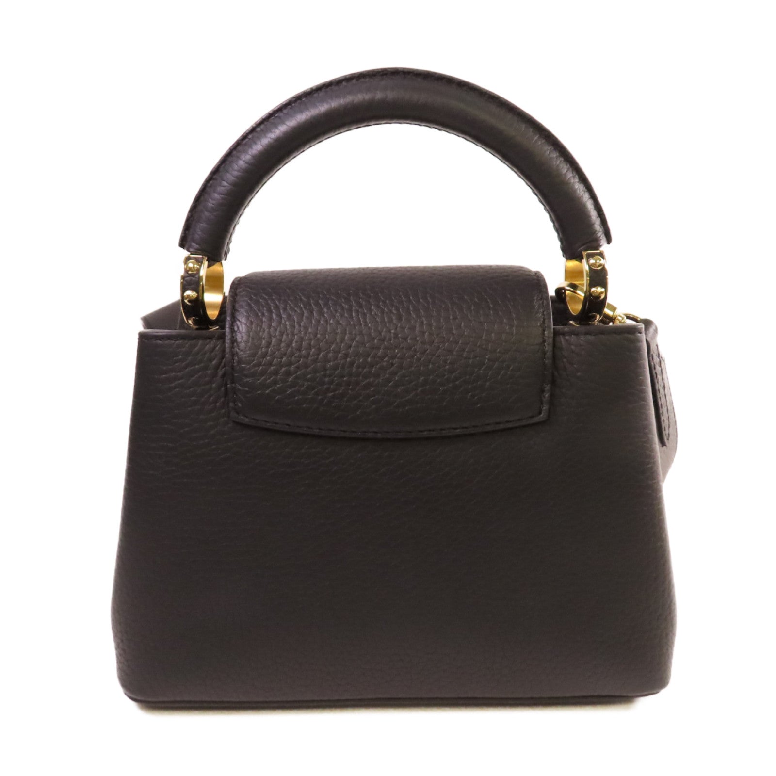 LOUIS VUITTON 【激減優惠】Taurillon Leather Capucines Mini 2Way Shoulder Bag金扣手挽肩背兩用袋黑色