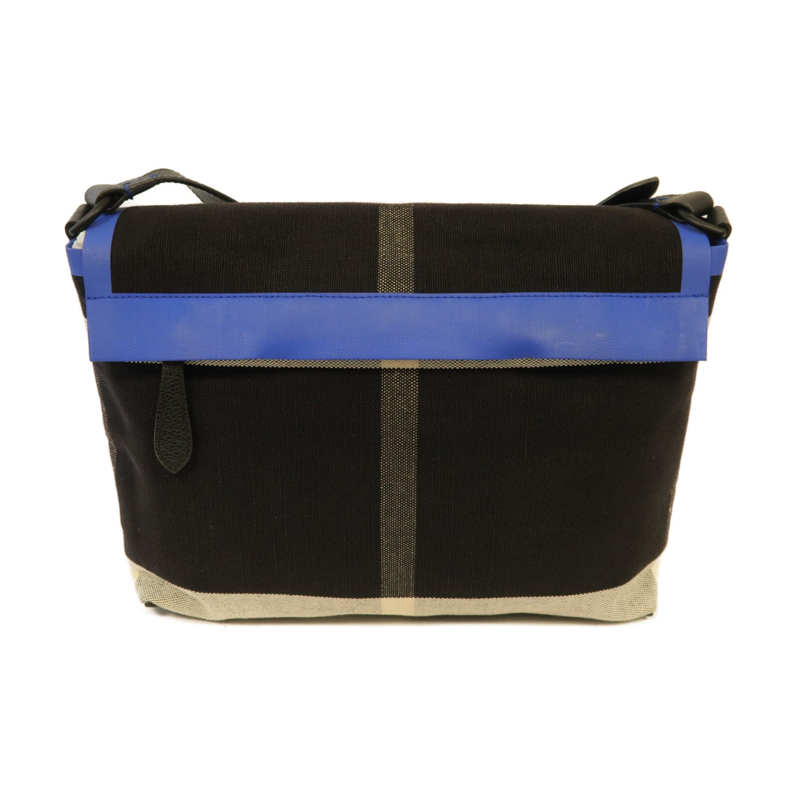 BURBERRY 【激減優惠】帆布Shoulder Bag肩背袋黒色/藍色