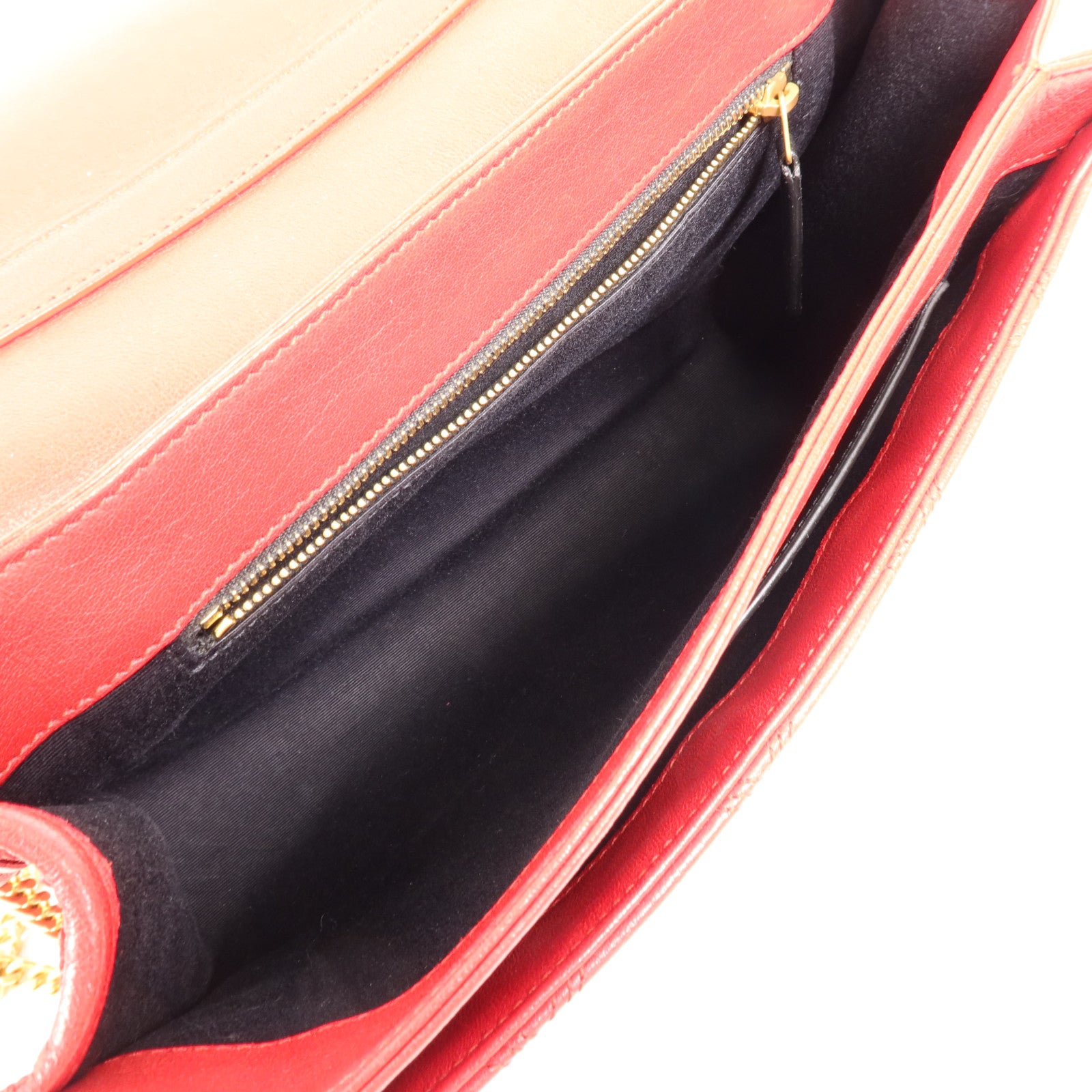 SAINT LAURENT 牛皮皮革Shoulder Bag金扣鏈帶肩背袋