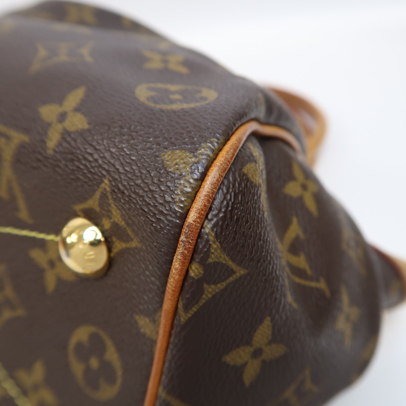 LOUIS VUITTON Monogram Tivoli PM金扣手挽袋啡色