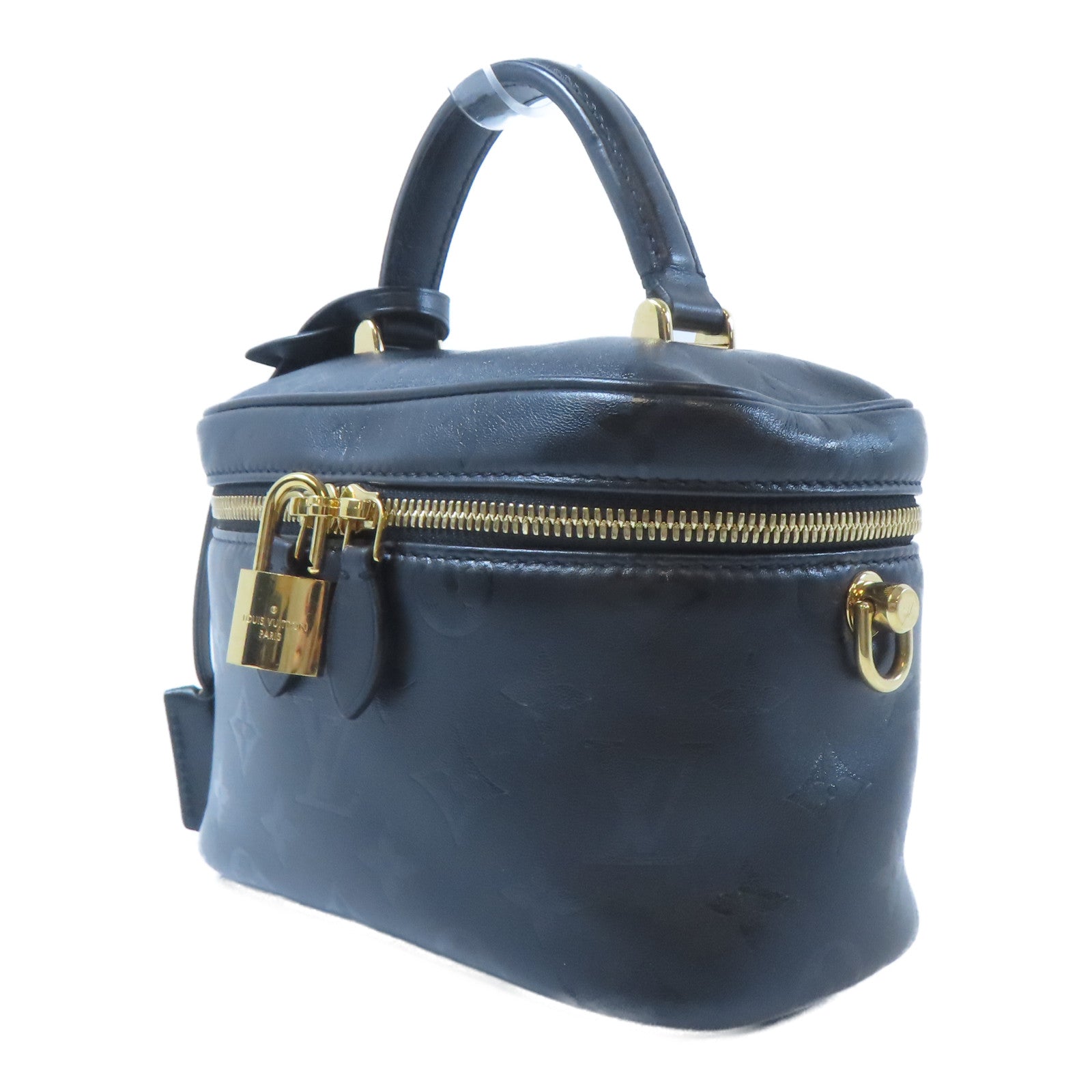 LOUIS VUITTON 【激減優惠】Monogram Ink Vanity PM金扣鏈帶手挽肩背兩用袋黑色