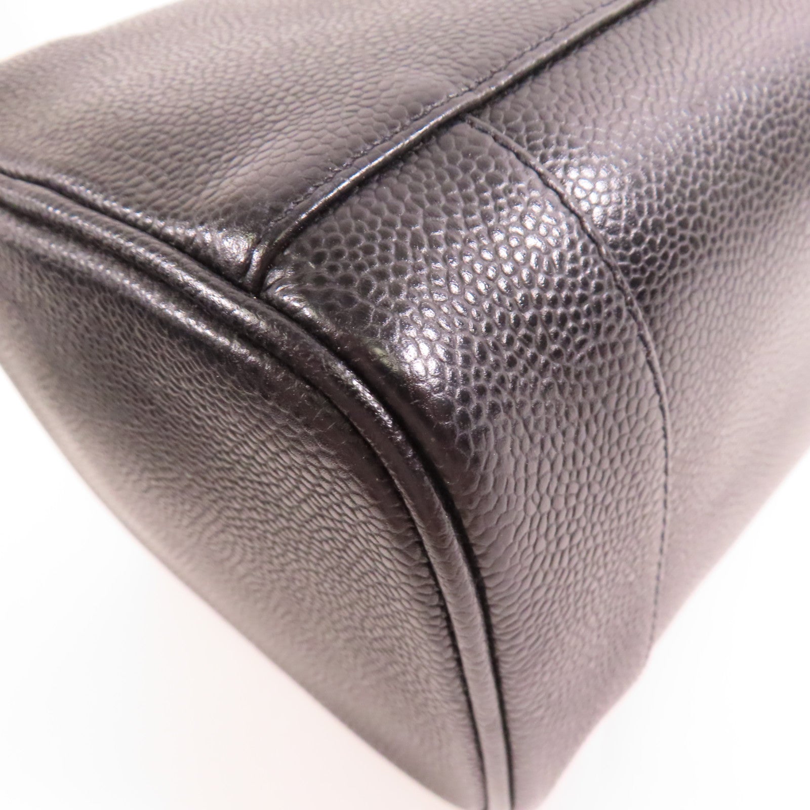 CHANEL 牛皮皮革Vanity金扣手挽袋