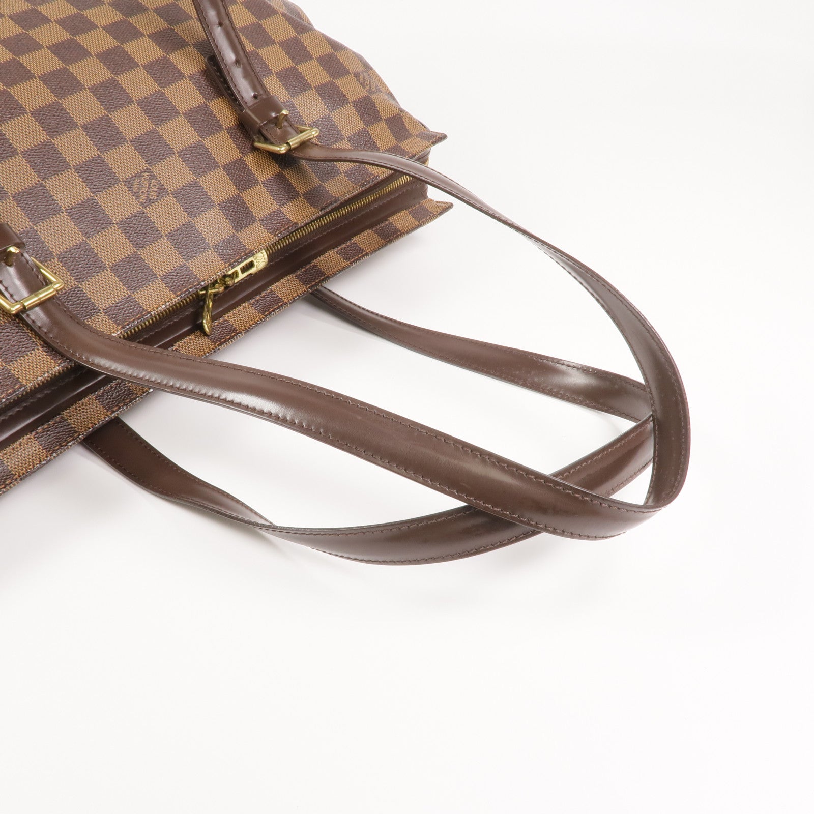 LOUIS VUITTON Damier Chelsea金扣手挽袋/肩背袋