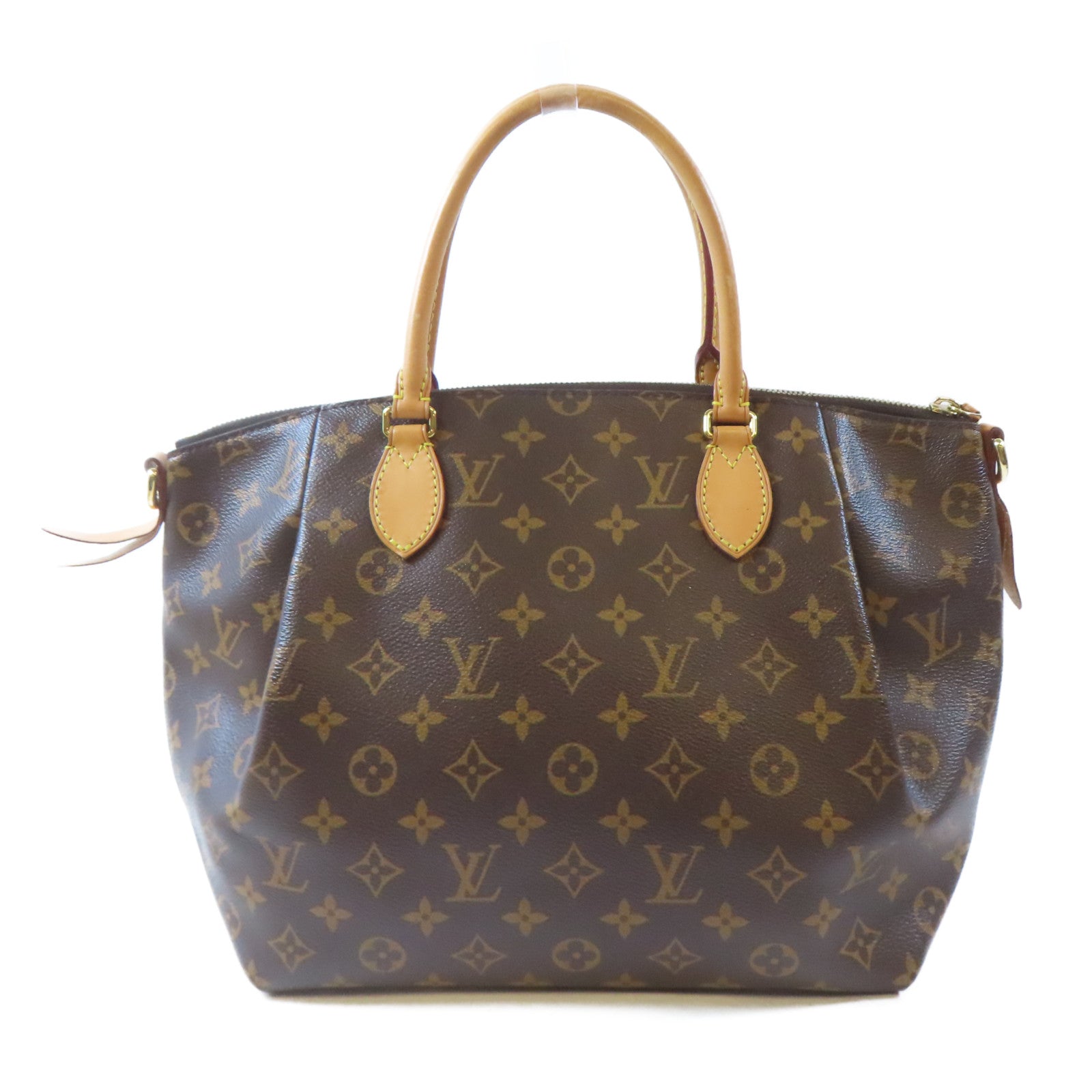 LOUIS VUITTON Monogram Turenne MM金扣手挽肩背兩用袋棕色