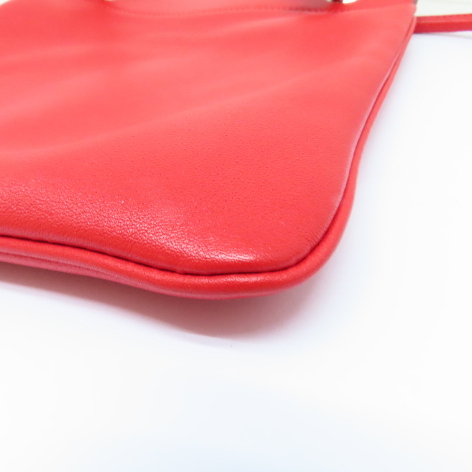 HERMES Veau Swift皮革Aline Mini銀扣肩背袋Rouge De Coeur/紅色