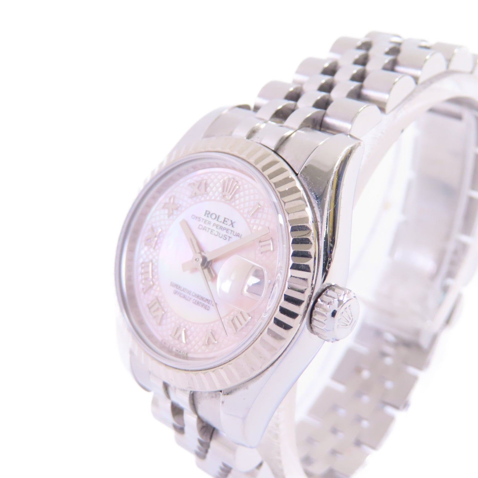 ROLEX Lady Datejust 26mm Watch不鏽鋼自動機芯手錶貝殼粉紅色