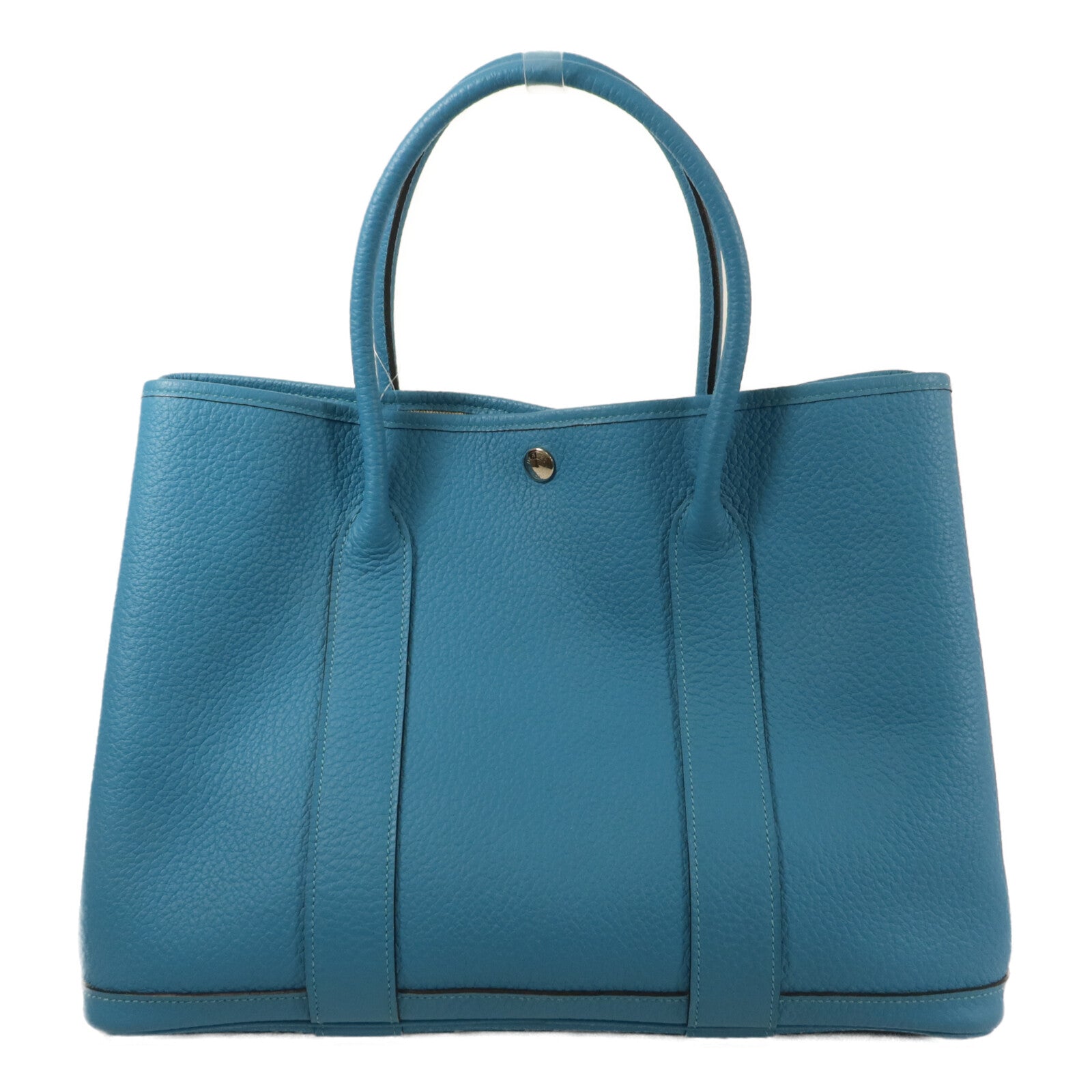 HERMES Negonda皮革Garden Party TPM手挽袋Turquoise