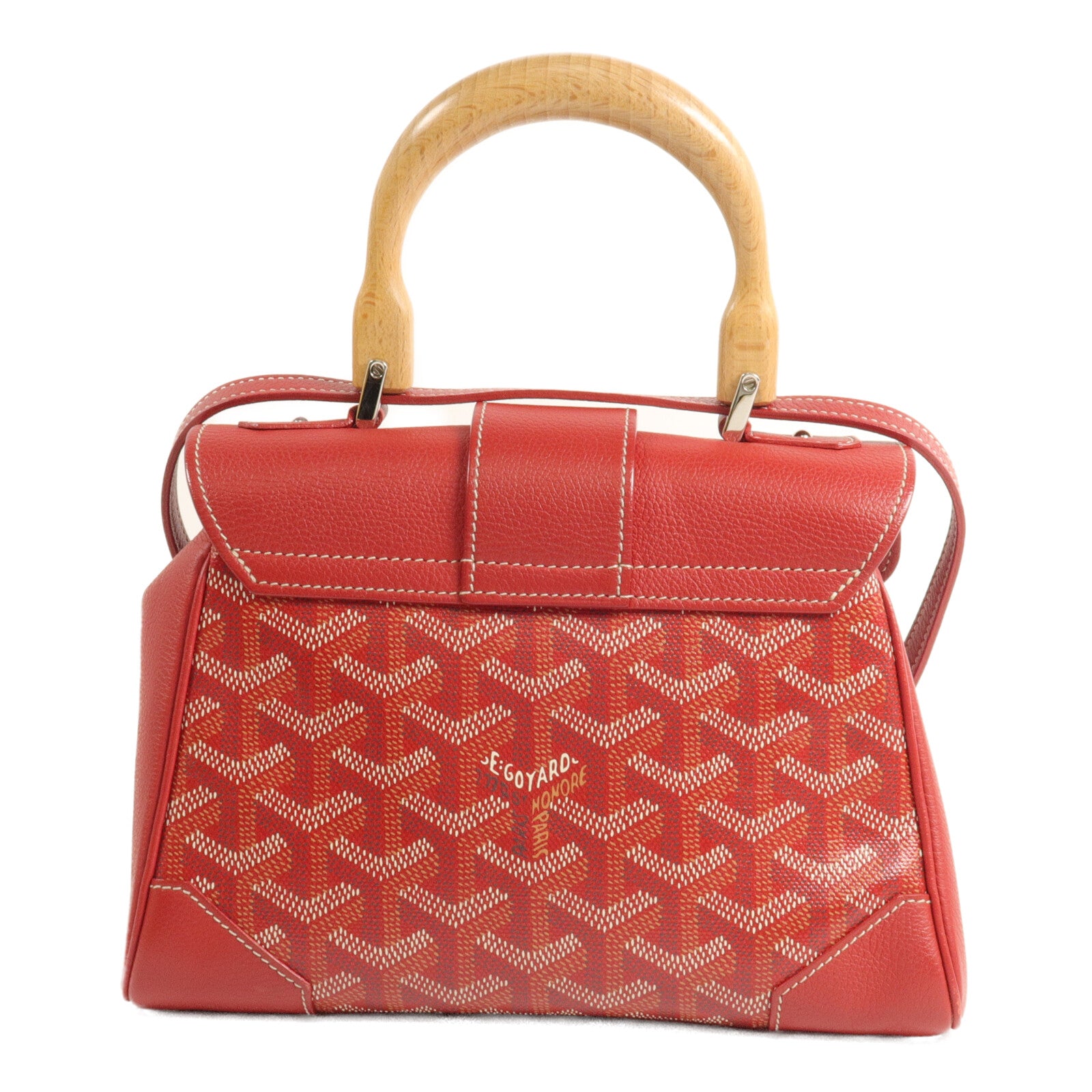 GOYARD 塗層帆布/牛皮皮革Saigon PM手挽肩背兩用袋