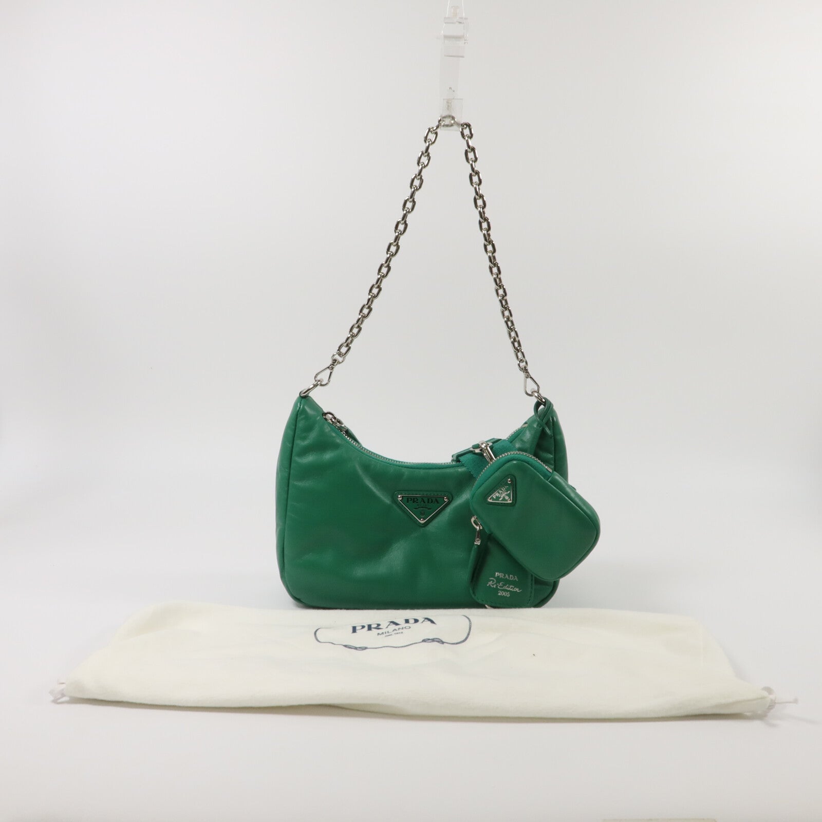 PRADA 羊皮皮革Shoulder Bag (Re-Edition 2005)手挽肩背兩用袋