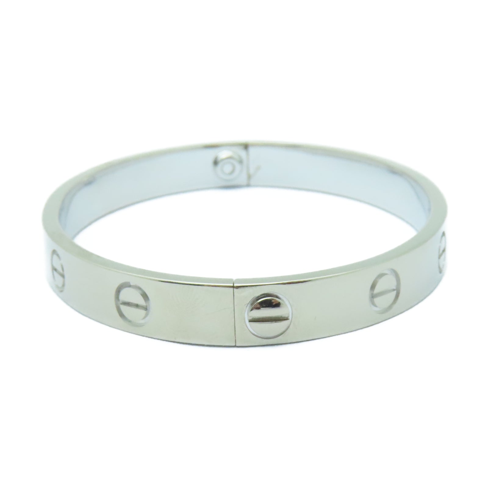 CARTIER 【激減優惠】18K白金Love Bracelet手鐲Cartier#16