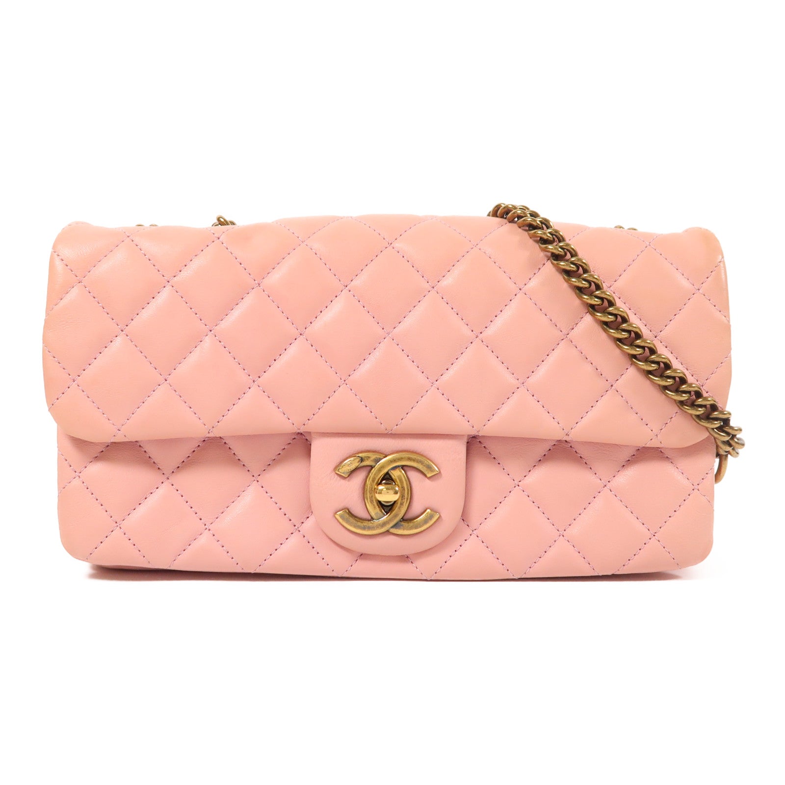 CHANEL 牛皮皮革Chain Shoulder鏈帶肩背袋