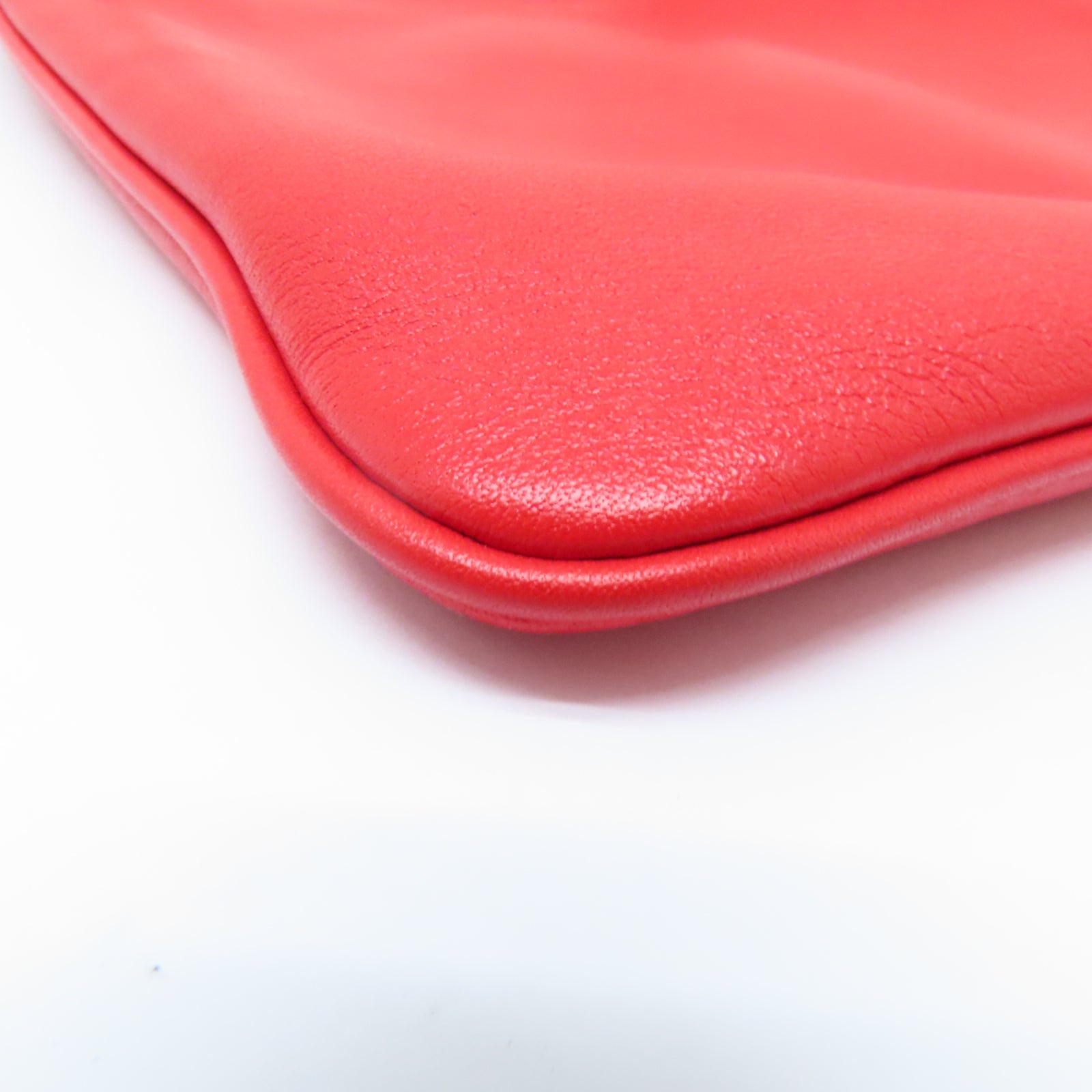 HERMES Veau Swift皮革Aline Mini銀扣肩背袋Rouge De Coeur/紅色