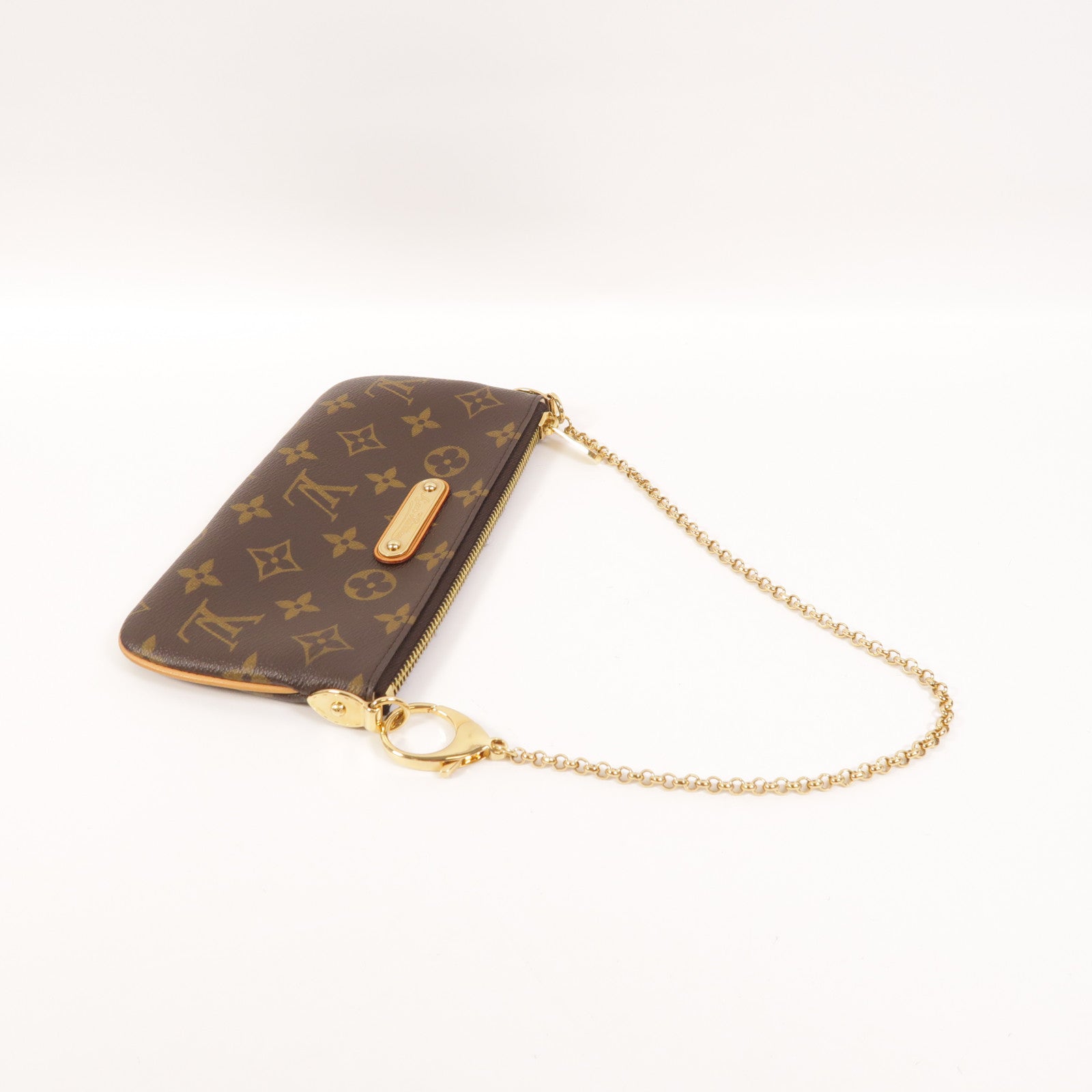 LOUIS VUITTON Monogram Pochette Milla MM金扣鏈帶肩背袋