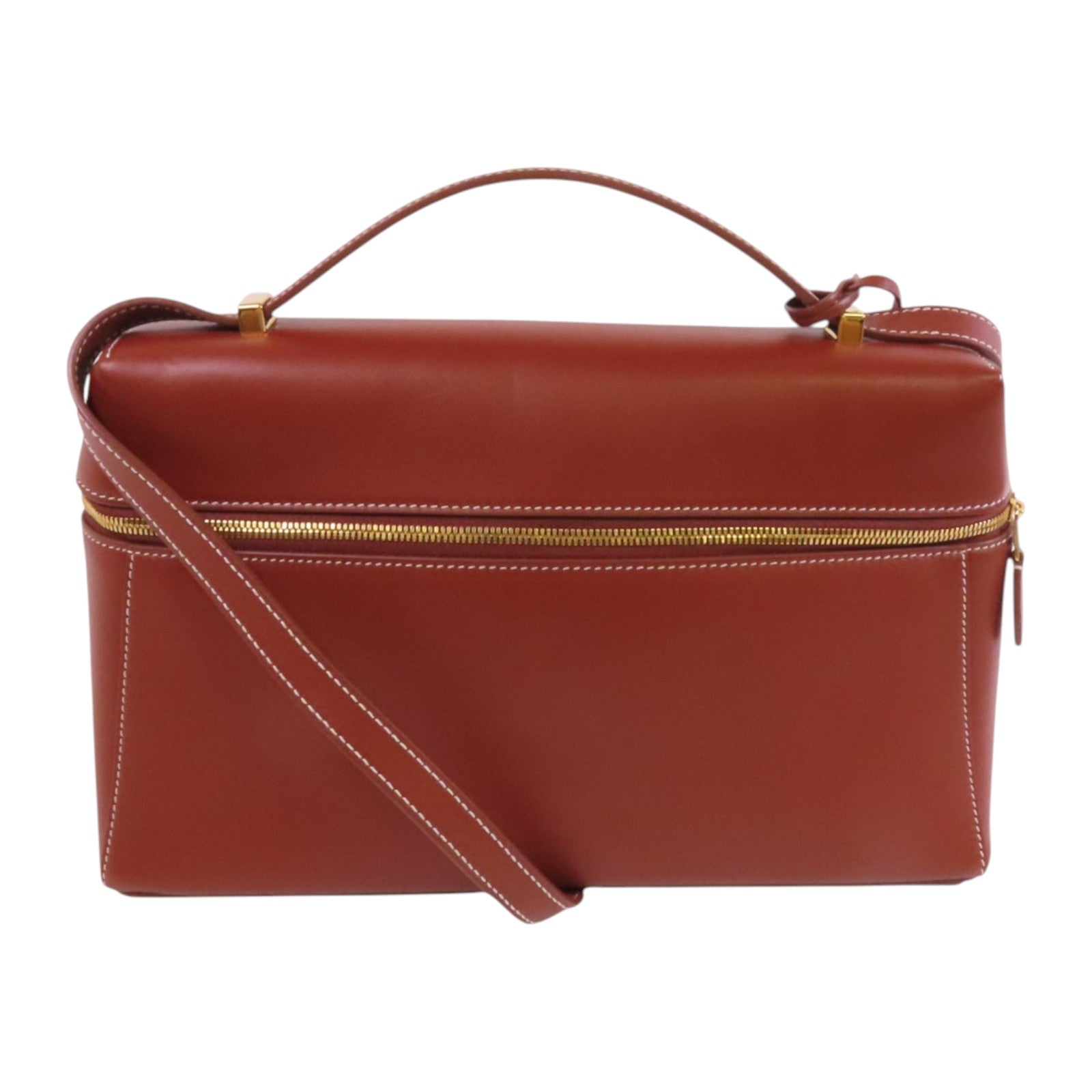 Loro Piana 牛皮皮革Extra Bag L27金扣手挽肩背兩用袋