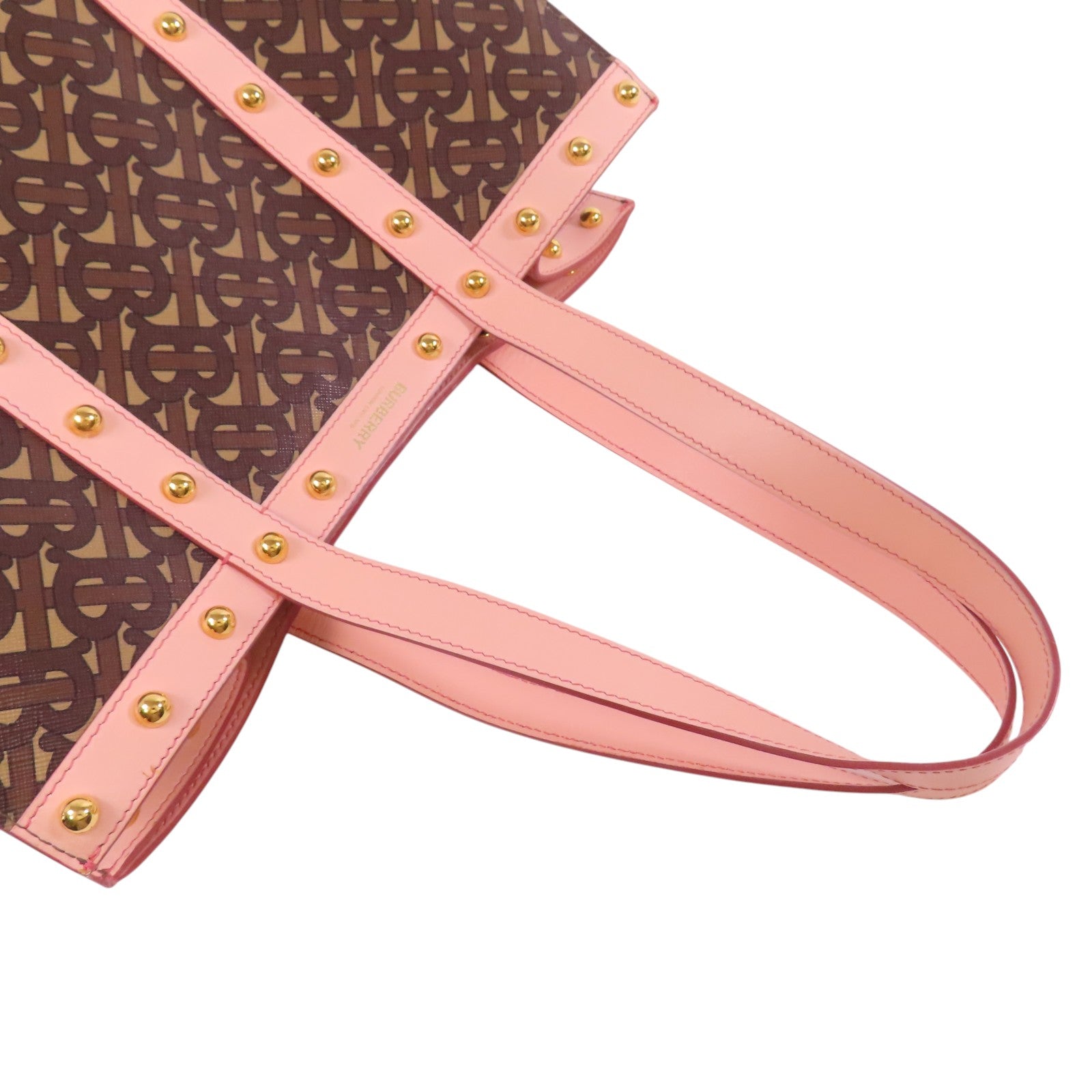 BURBERRY 塗層帆布Tote Bag金扣肩背袋