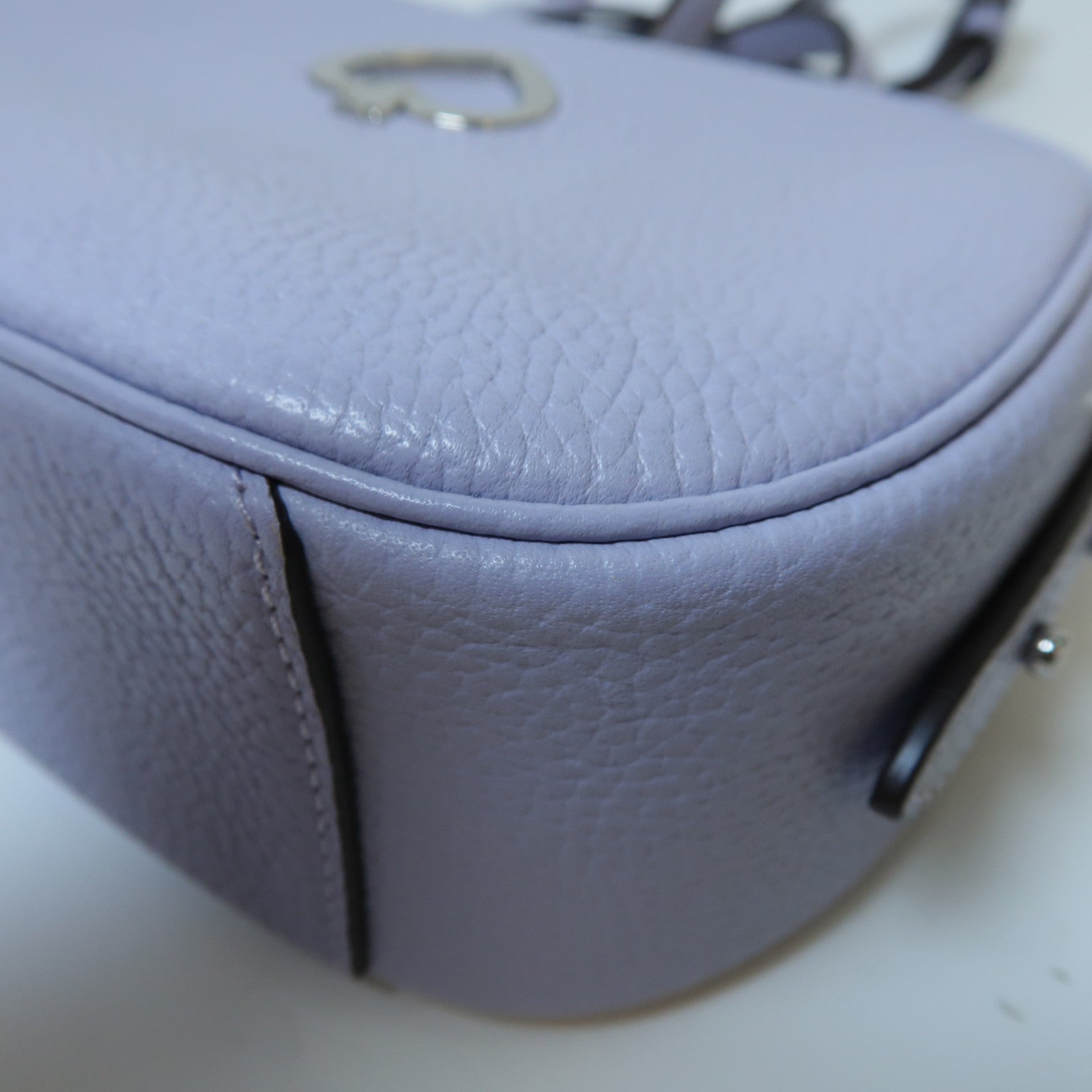 Kate Spade 【清倉大減價】牛皮皮革Kourtney Camera銀扣肩背袋紫色
