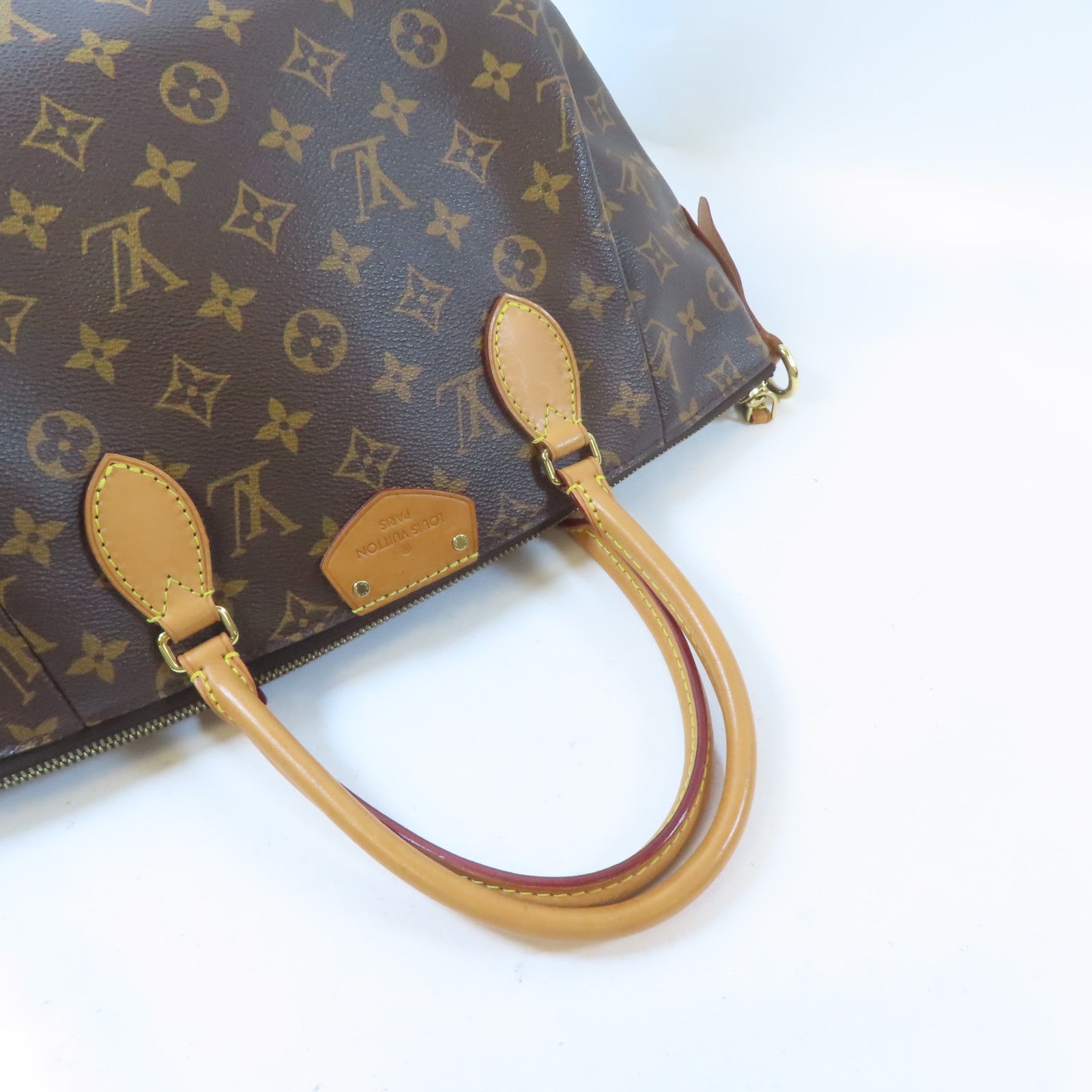 LOUIS VUITTON Monogram Turenne MM金扣手挽肩背兩用袋棕色