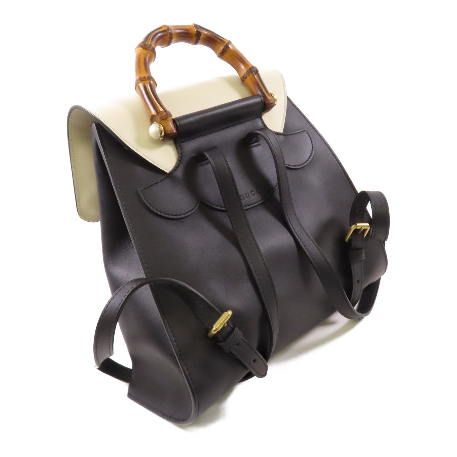 GUCCI 牛皮皮革Backpack金扣背包